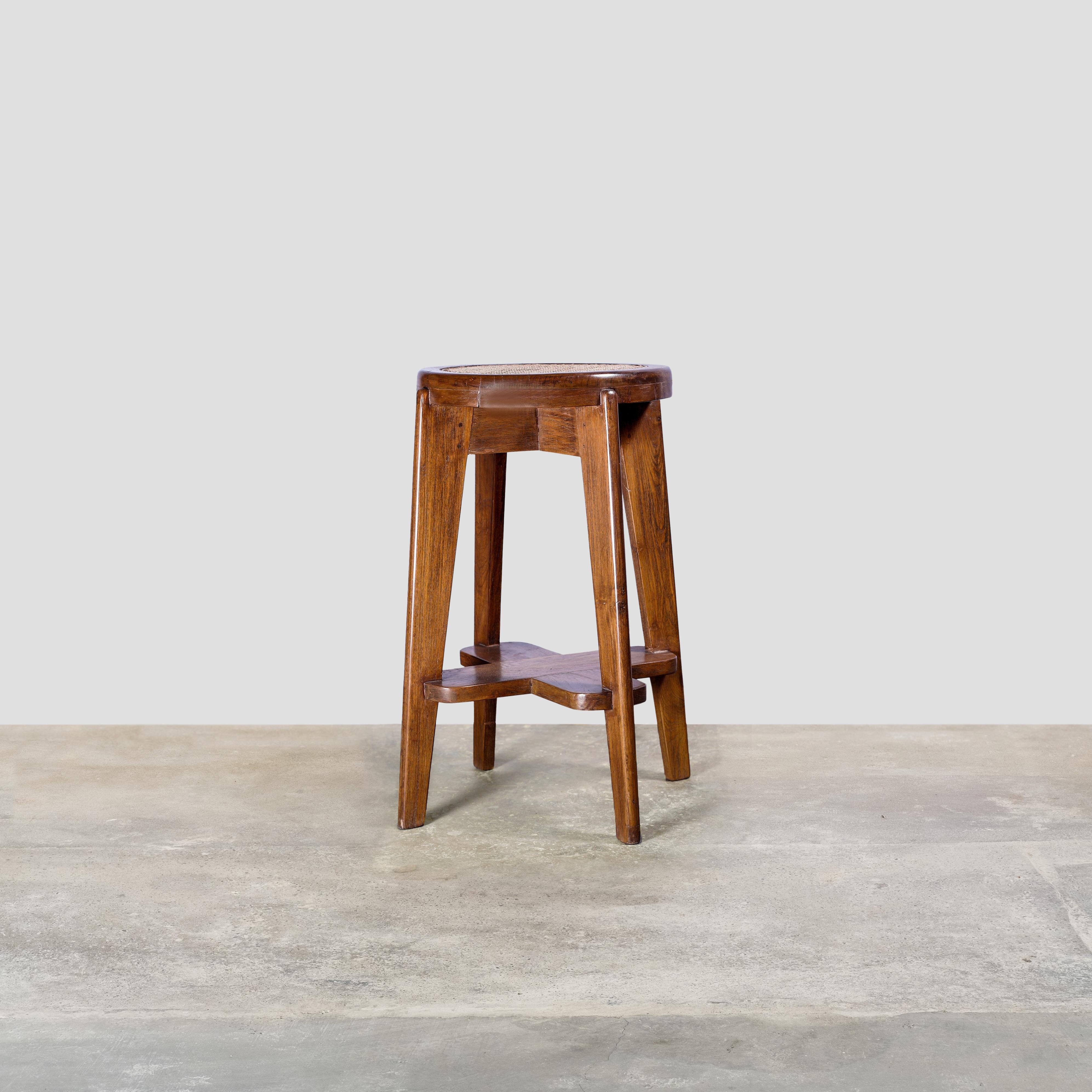 Pierre Jeanneret PJ-SI-21-A Pair of High Stools / Authentic Mid-Century Modern For Sale 1