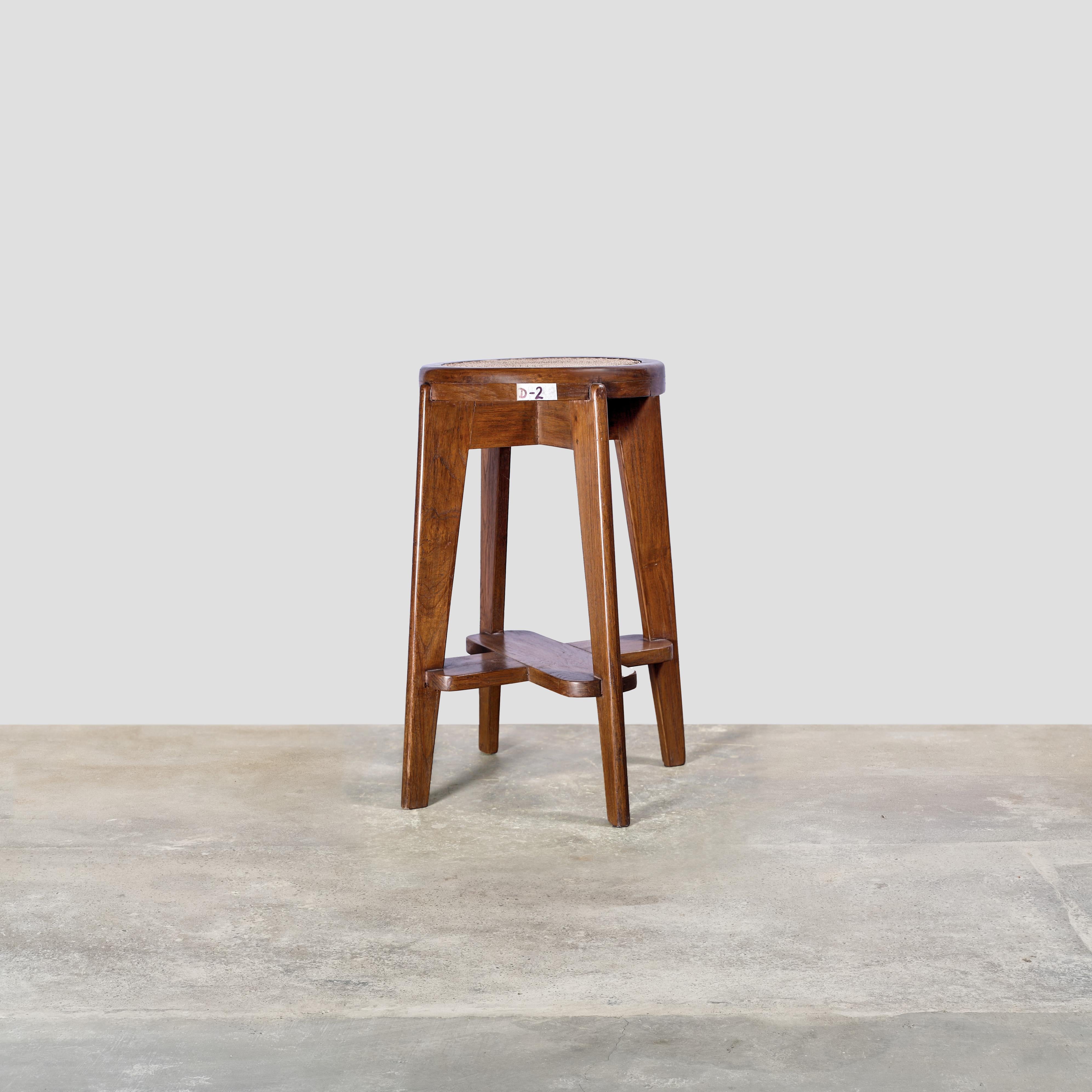 Pierre Jeanneret PJ-SI-21-A Pair of High Stools / Authentic Mid-Century Modern For Sale 2