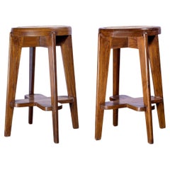 Vintage Pierre Jeanneret PJ-SI-21-A Pair of High Stools / Authentic Mid-Century Modern