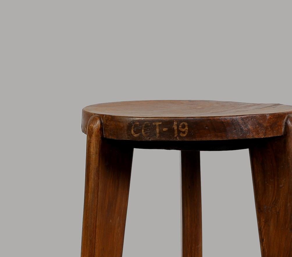 Pierre Jeanneret PJ-SI-22-A Stool / Authentic Mid-Century Modern In Good Condition In Zürich, CH