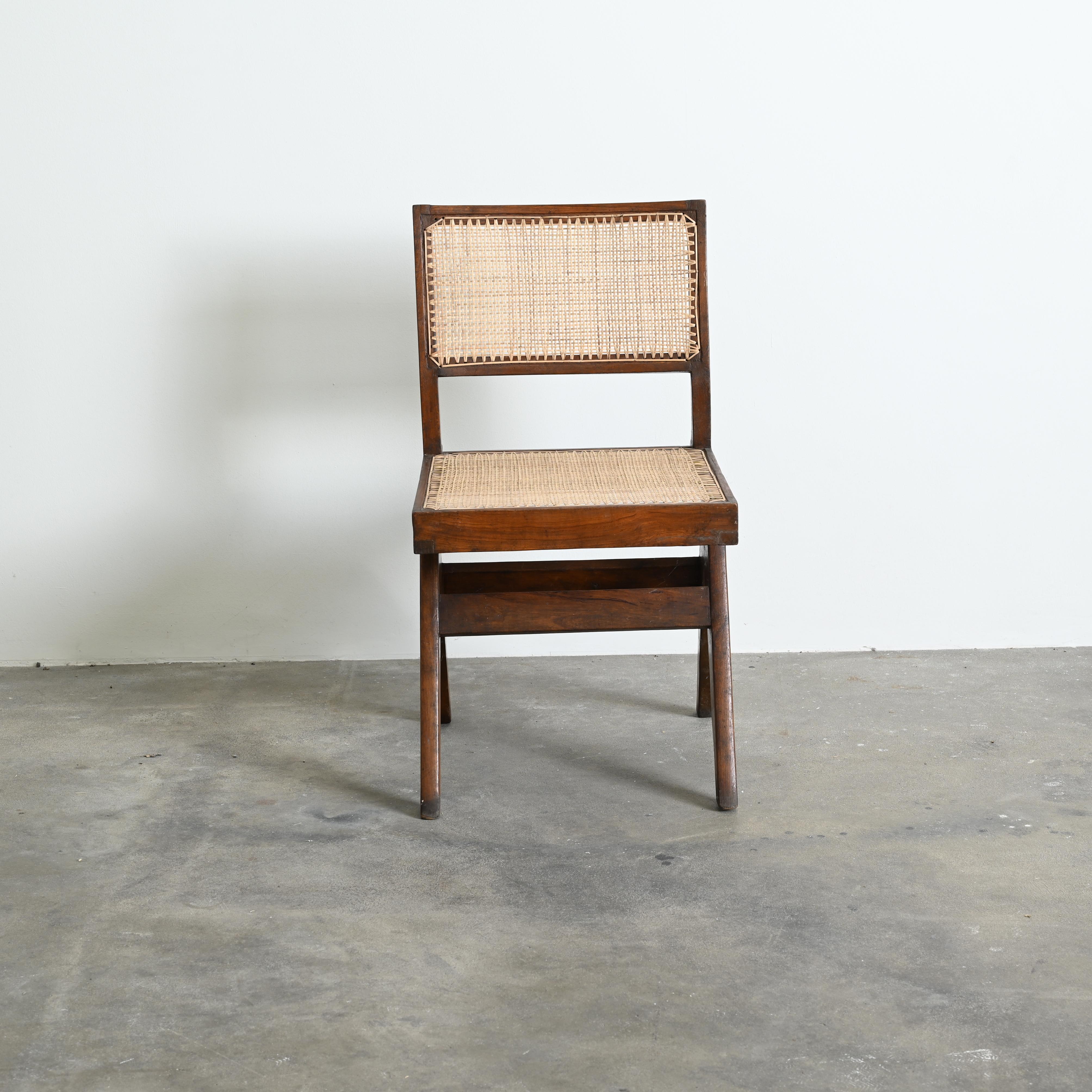 Indian Pierre Jeanneret Pj-SI-25-A Chair / Authentic Mid-Century Modern Chandigarh For Sale