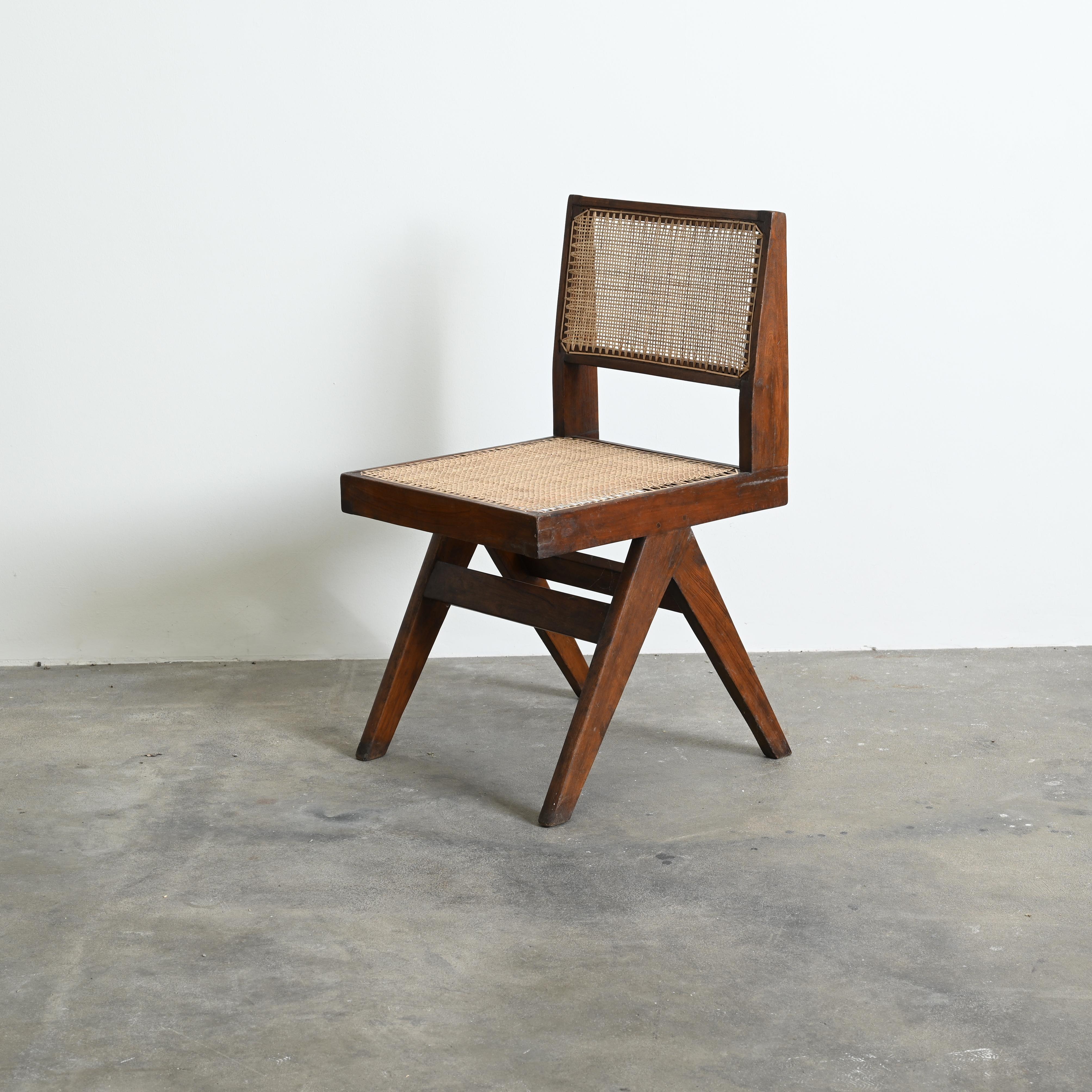Pierre Jeanneret Pj-SI-25-A Chair / Authentic Mid-Century Modern Chandigarh In Good Condition For Sale In Zürich, CH