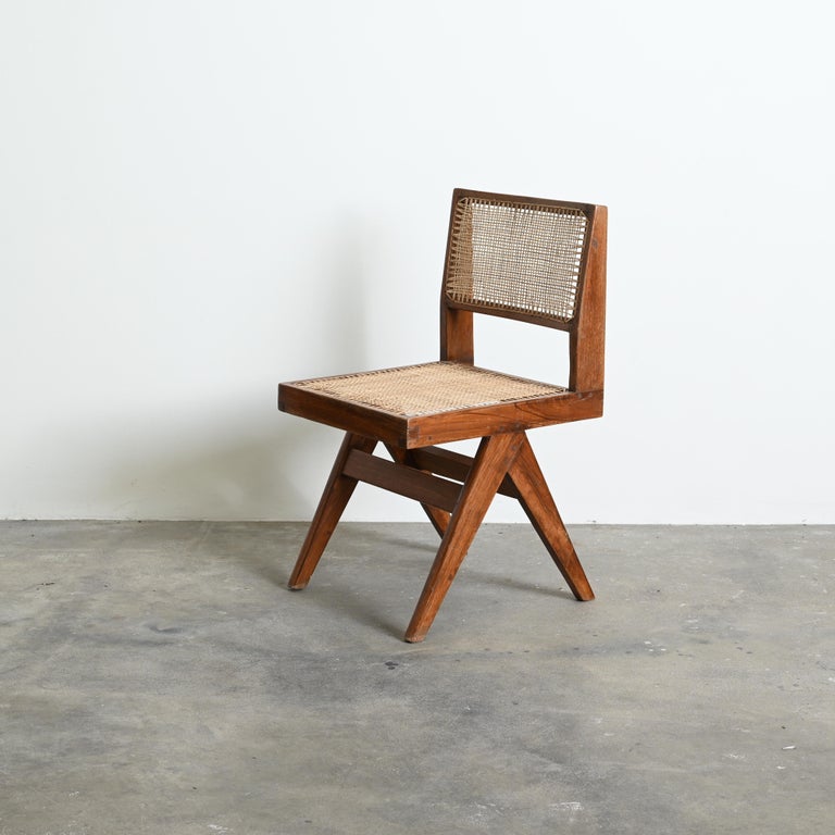 Chaise Pierre Jeanneret PJ-SI-25-A/Authentique mi-siècle moderne Chandigarh  En vente sur 1stDibs | chaise jeanneret original