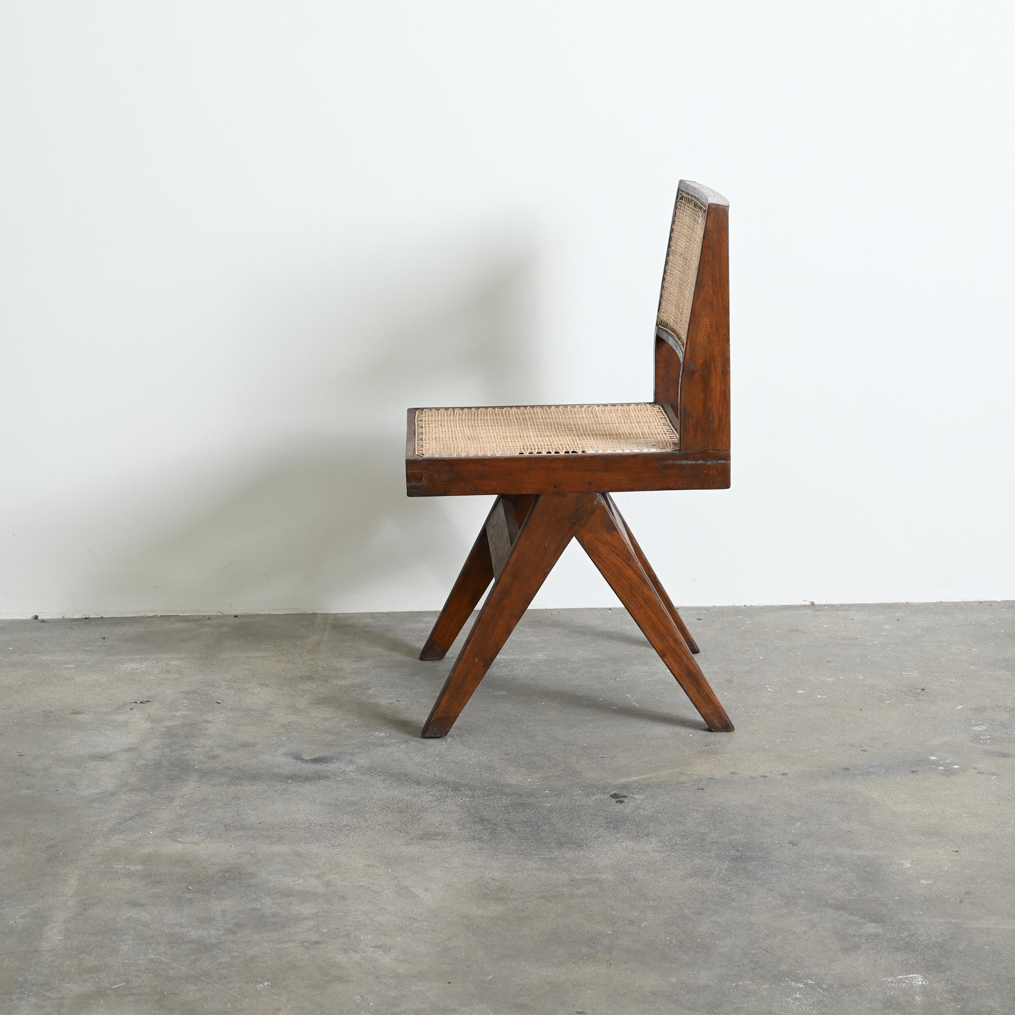 Mid-20th Century Pierre Jeanneret Pj-SI-25-A Chair / Authentic Mid-Century Modern Chandigarh For Sale