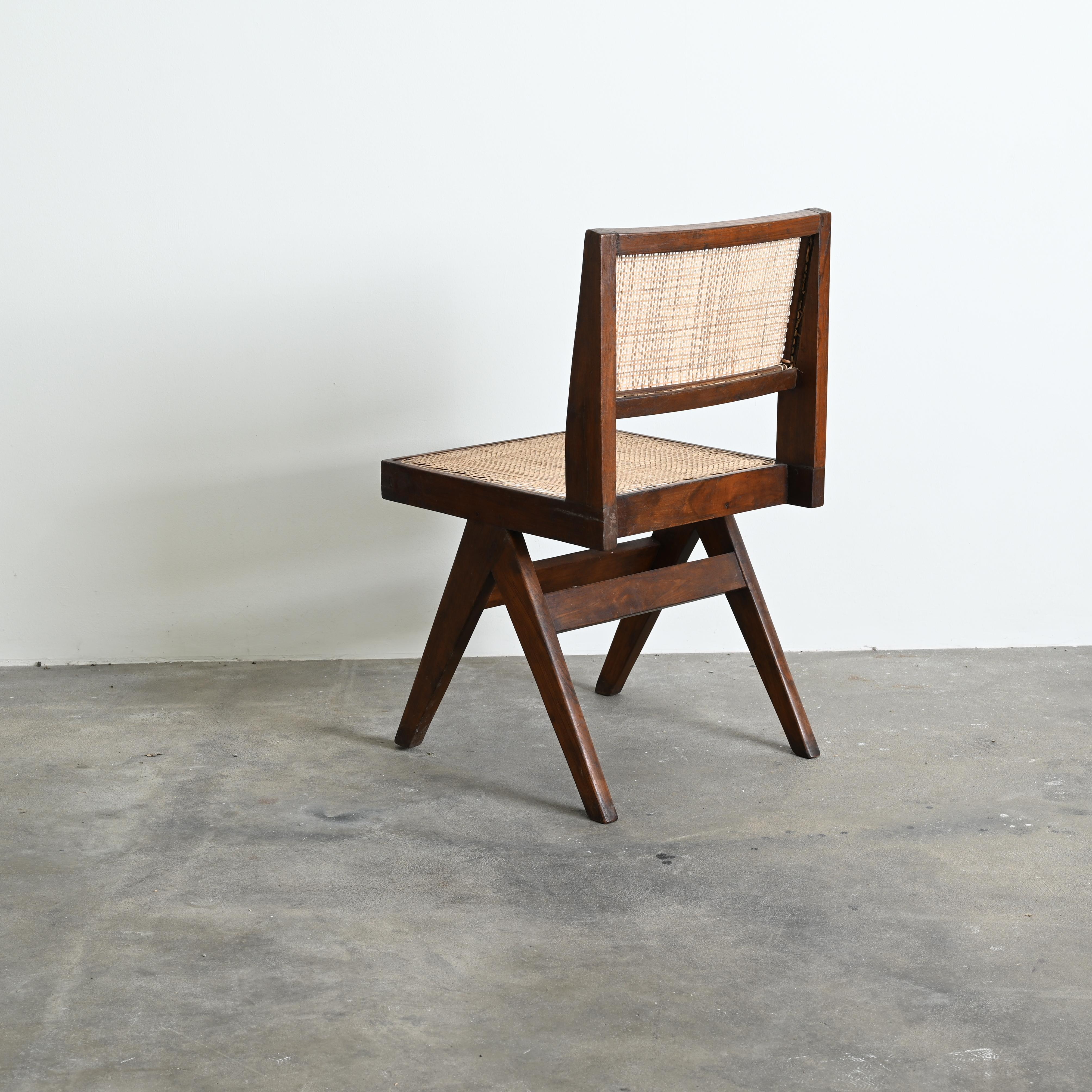 Cane Pierre Jeanneret Pj-SI-25-A Chair / Authentic Mid-Century Modern Chandigarh For Sale