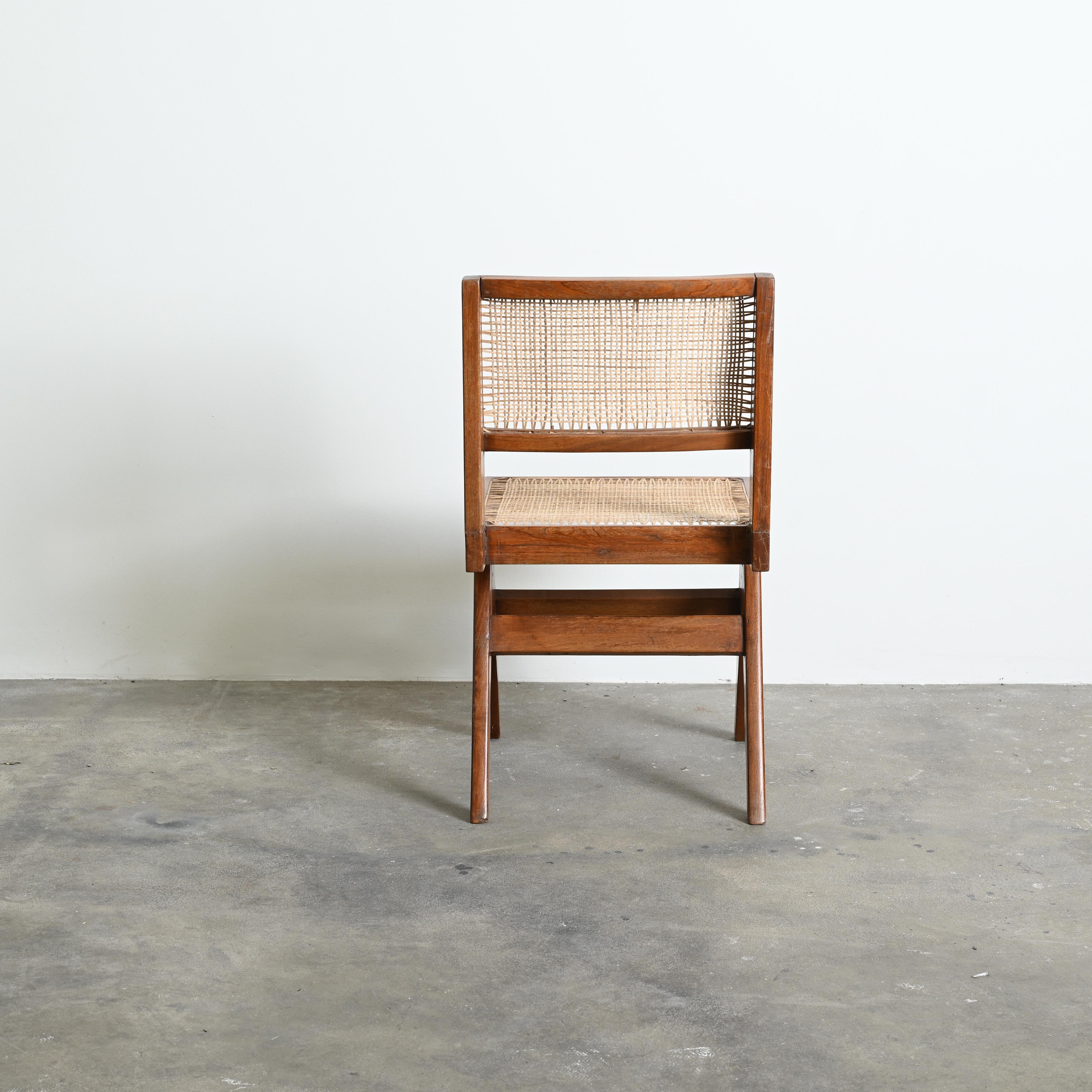 Pierre Jeanneret PJ-SI-25-A Chair / Authentic Mid-Century Modern Chandigarh In Good Condition For Sale In Zürich, CH