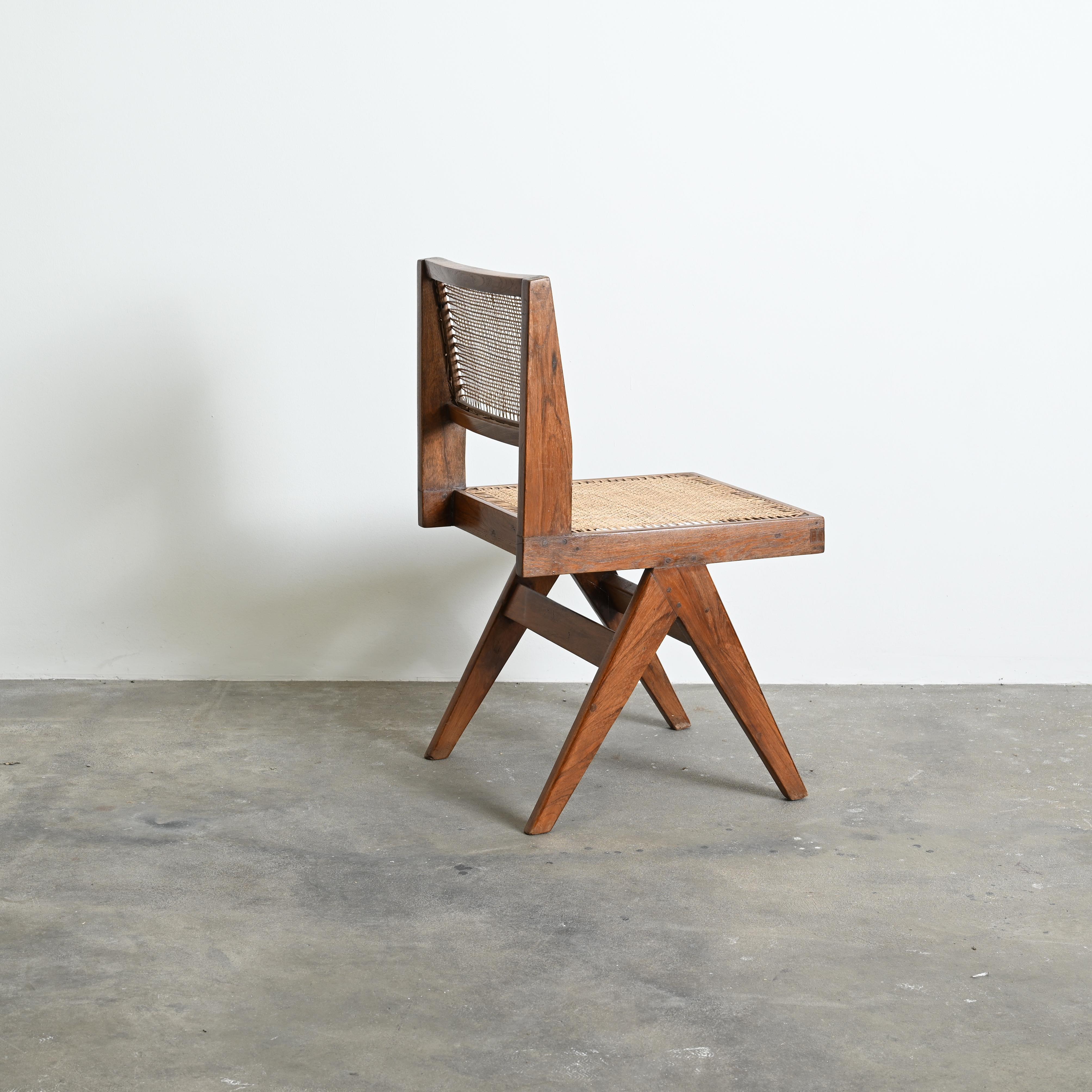 Mid-20th Century Pierre Jeanneret PJ-SI-25-A Chair / Authentic Mid-Century Modern Chandigarh For Sale
