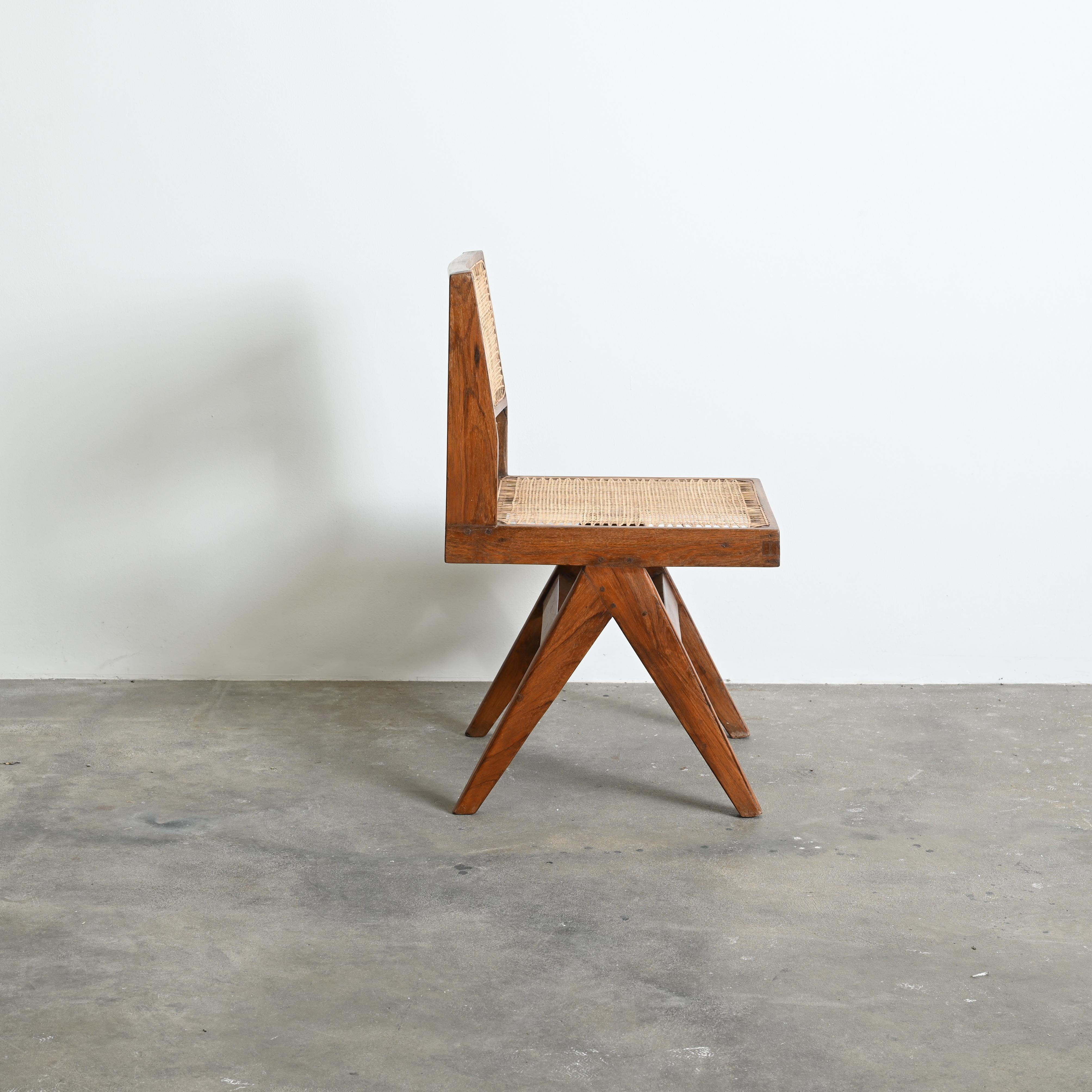 Pierre Jeanneret PJ-SI-25-A Chair / Authentic Mid-Century Modern Chandigarh For Sale 2