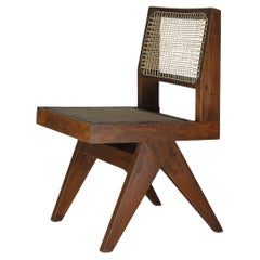 Silla Pierre Jeanneret PJ-SI-25-A / Auténtica Chandigarh Moderna de Mediados de Siglo