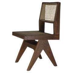 Chaise Pierre Jeanneret PJ-SI-25-A/Authentique mi-siècle moderne Chandigarh