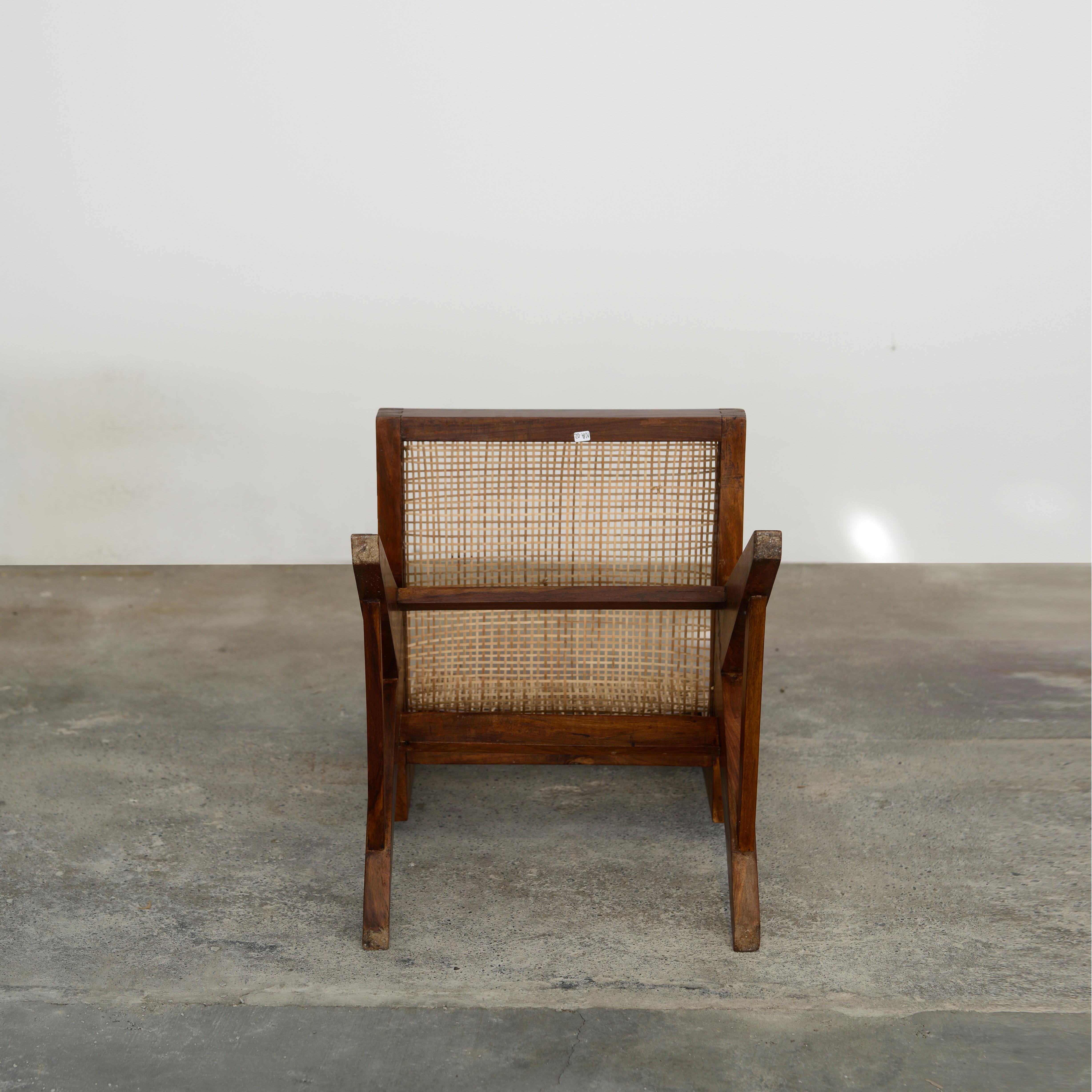 Pierre Jeanneret PJ-SI-25-A Low Chair / Authentic Mid-Century Modern Chandigarh For Sale 4