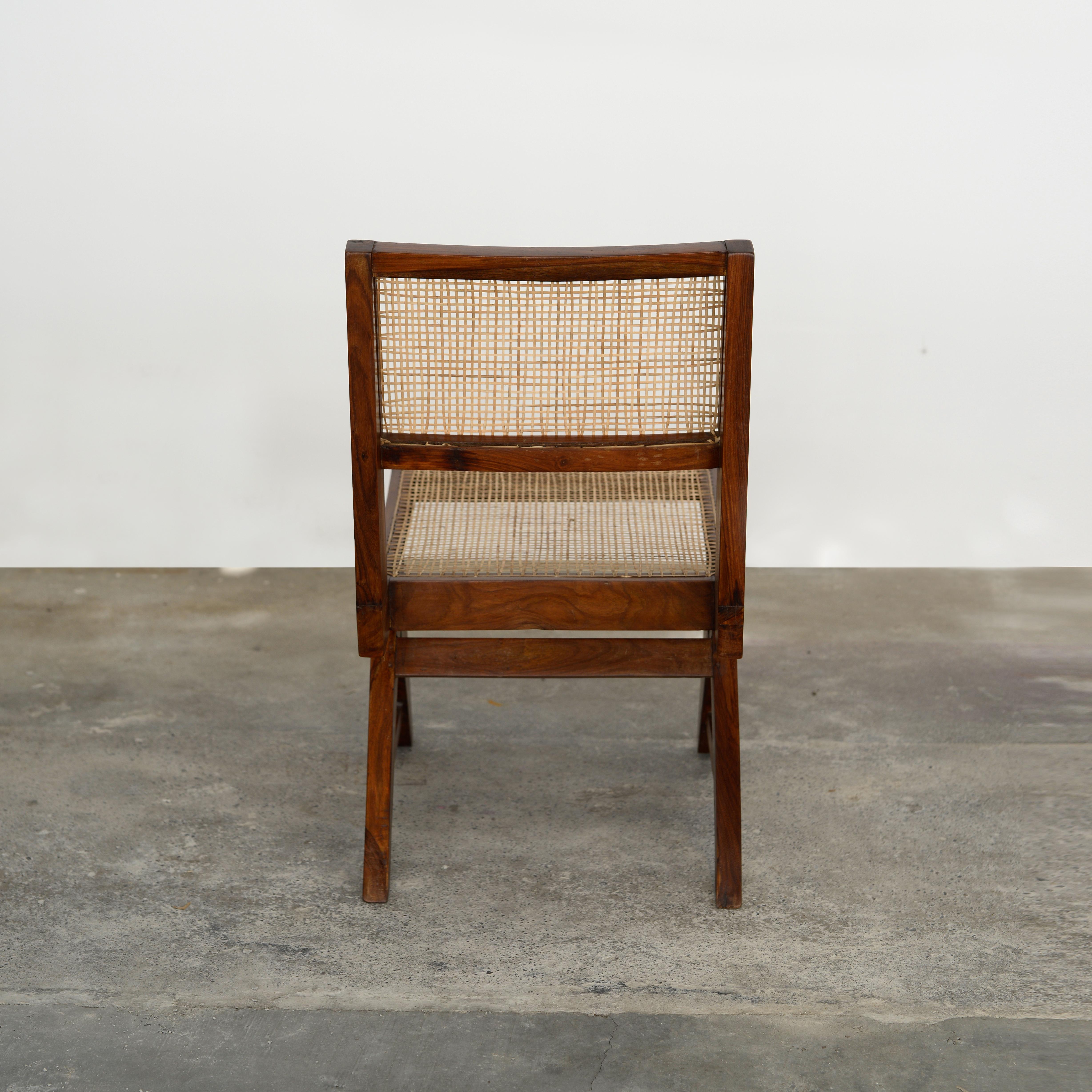 Mid-20th Century Pierre Jeanneret PJ-SI-25-A Low Chair / Authentic Mid-Century Modern Chandigarh For Sale