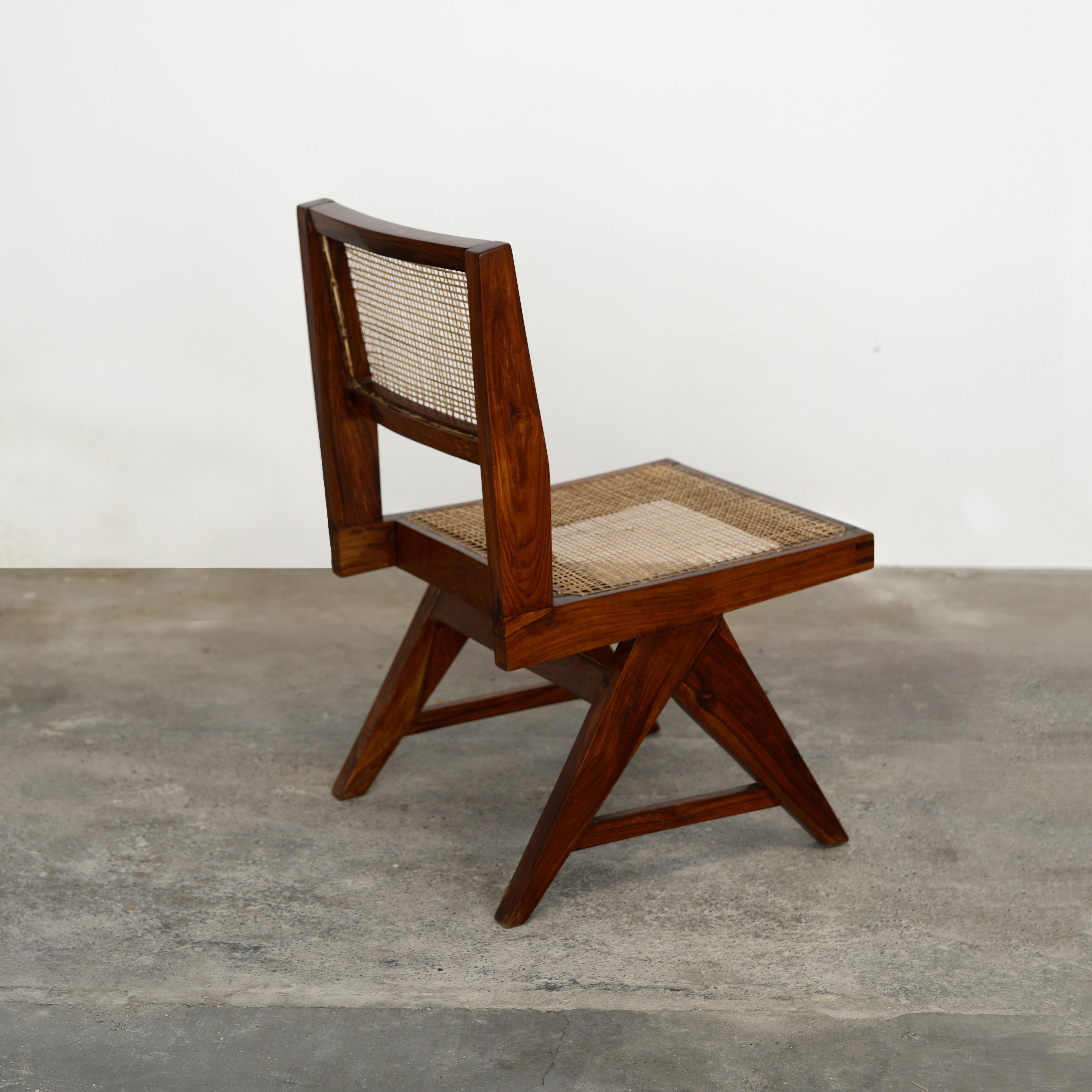 Pierre Jeanneret PJ-SI-25-A Low Chair / Authentic Mid-Century Modern Chandigarh For Sale 1