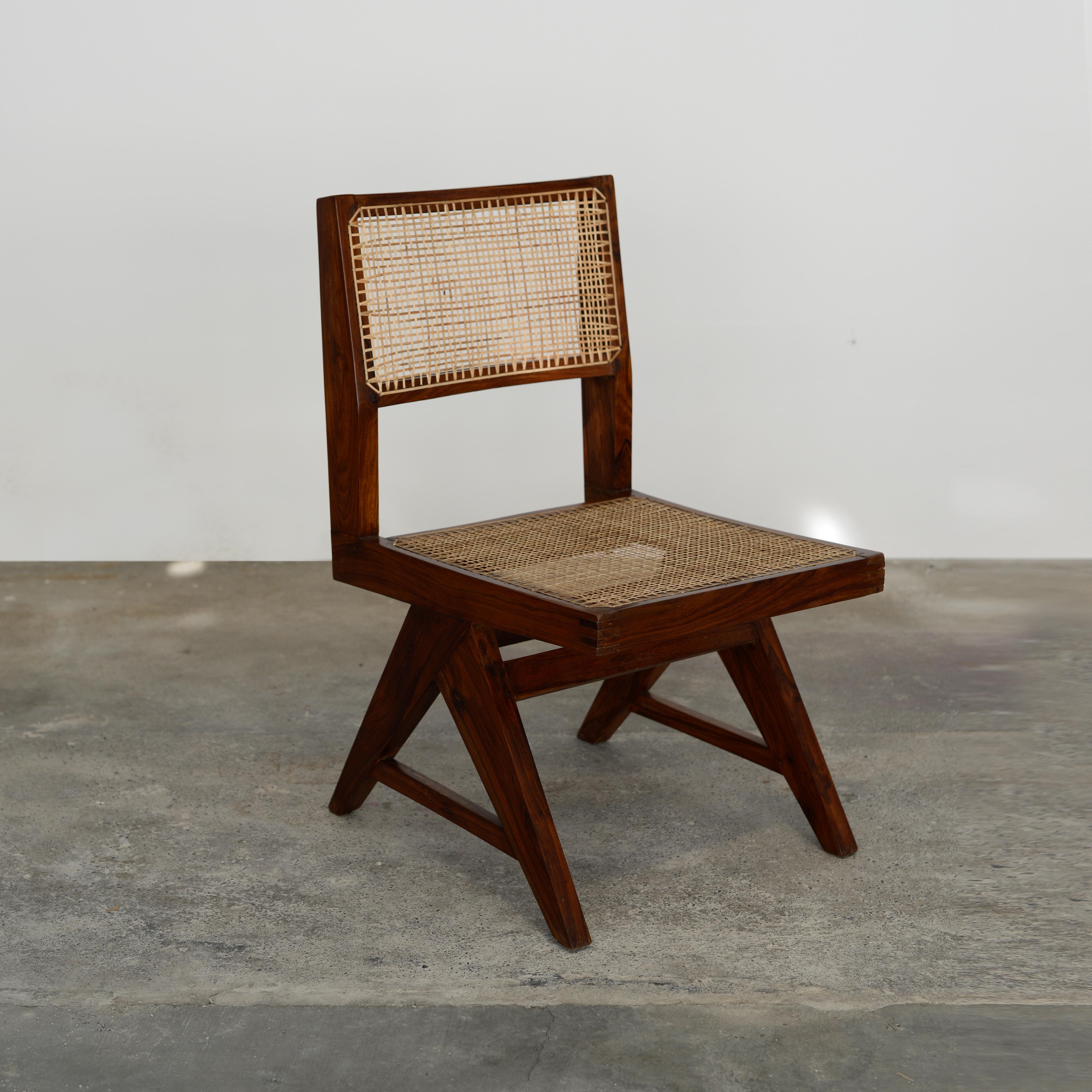 Pierre Jeanneret PJ-SI-25-A Low Chair / Authentic Mid-Century Modern Chandigarh For Sale 3