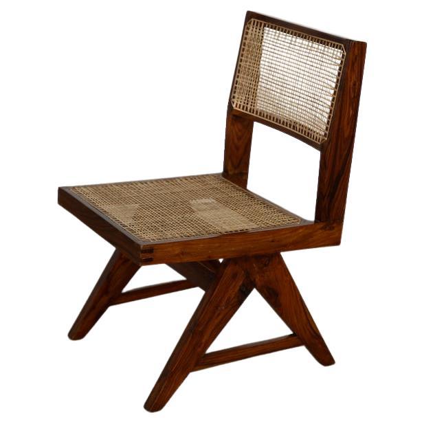 Pierre Jeanneret PJ-SI-25-A Niedriger Stuhl / Authentischer Mid-Century Modern Chandigarh