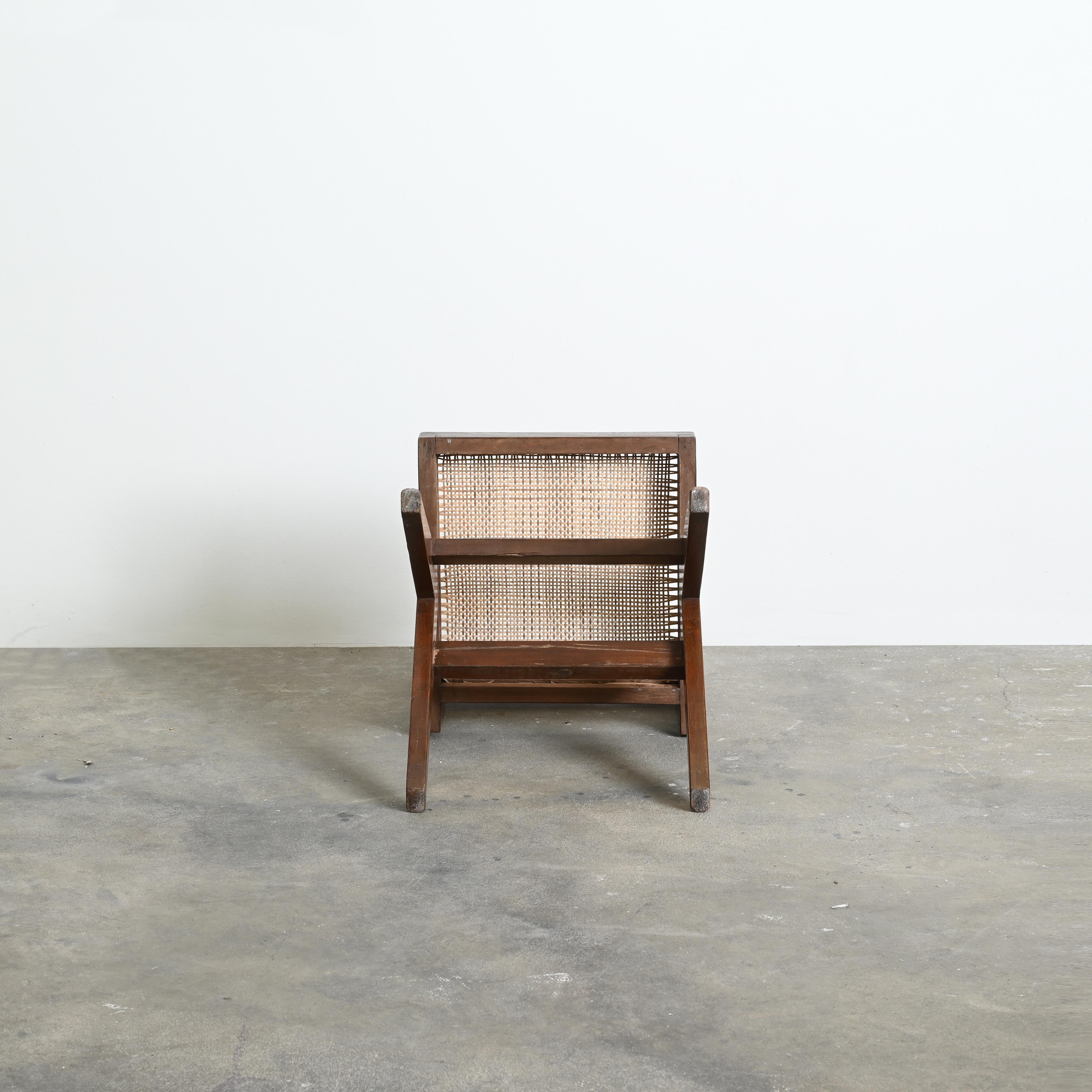 Pierre Jeanneret PJ-SI-25-A Pair of Chairs / Authentic Mid-Century Chandigarh For Sale 3