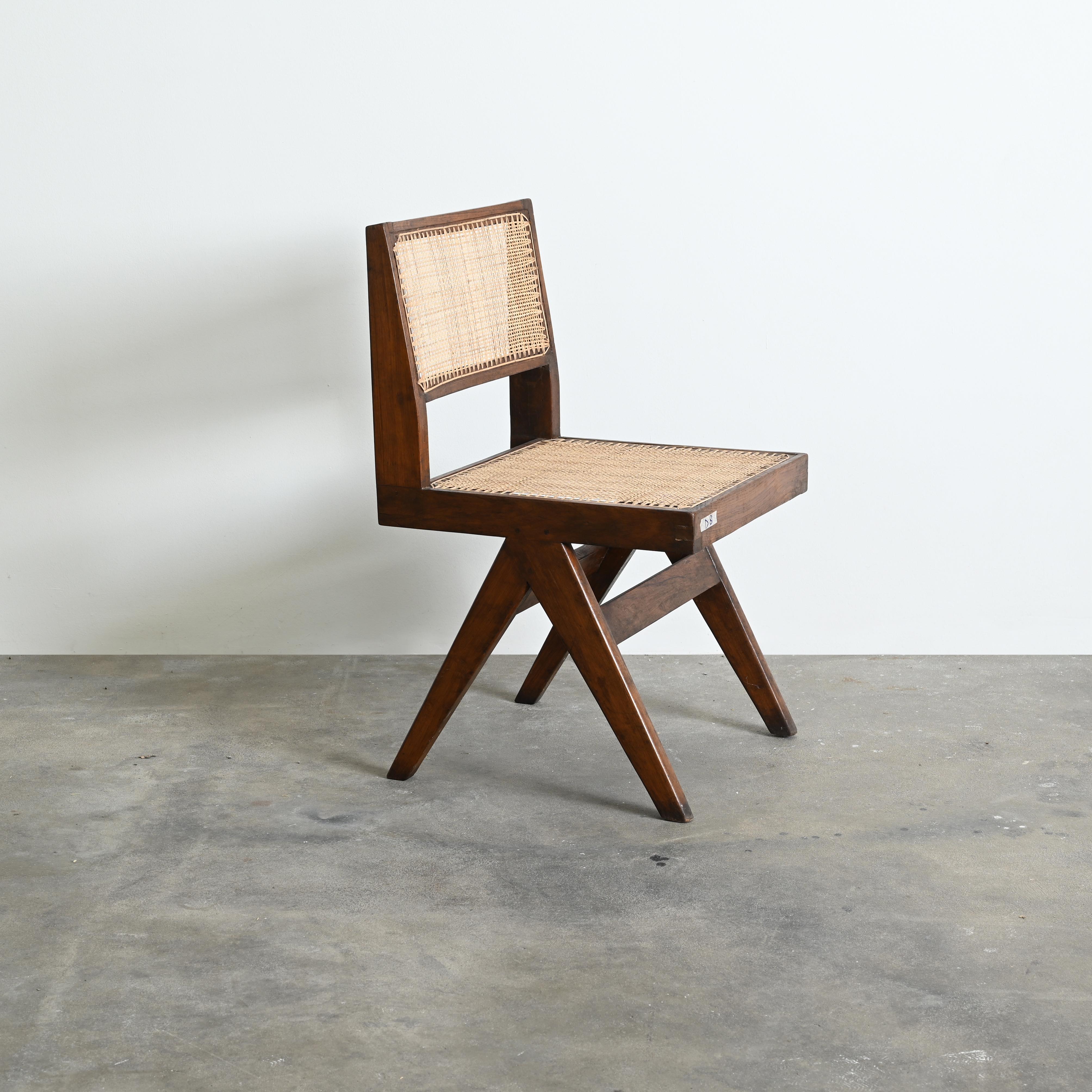 Pierre Jeanneret PJ-SI-25-A Pair of Chairs / Authentic Mid-Century Chandigarh For Sale 5