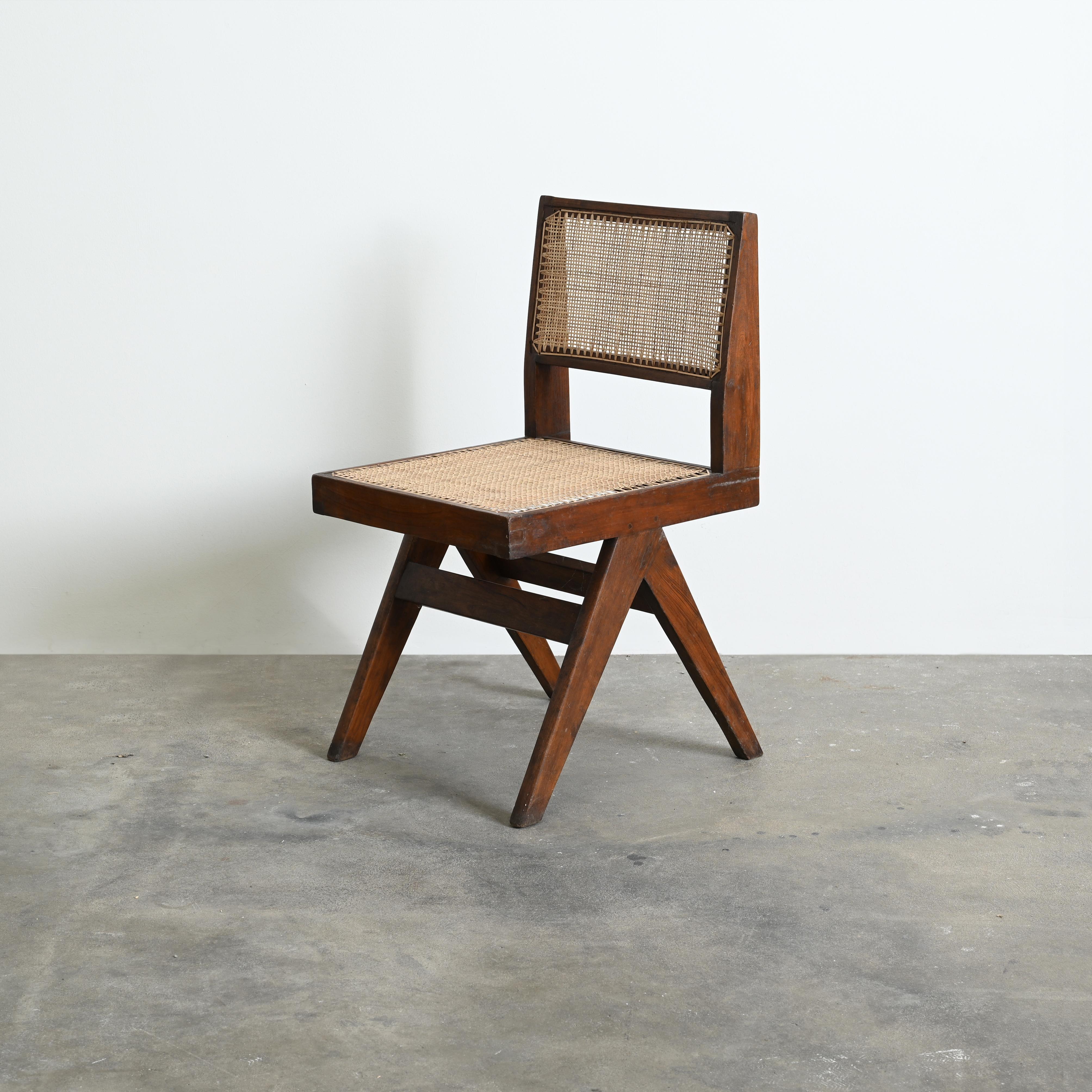 Pierre Jeanneret PJ-SI-25-A, Paar Stühle, authentisch, Mid-Century Chandigarh im Angebot 7