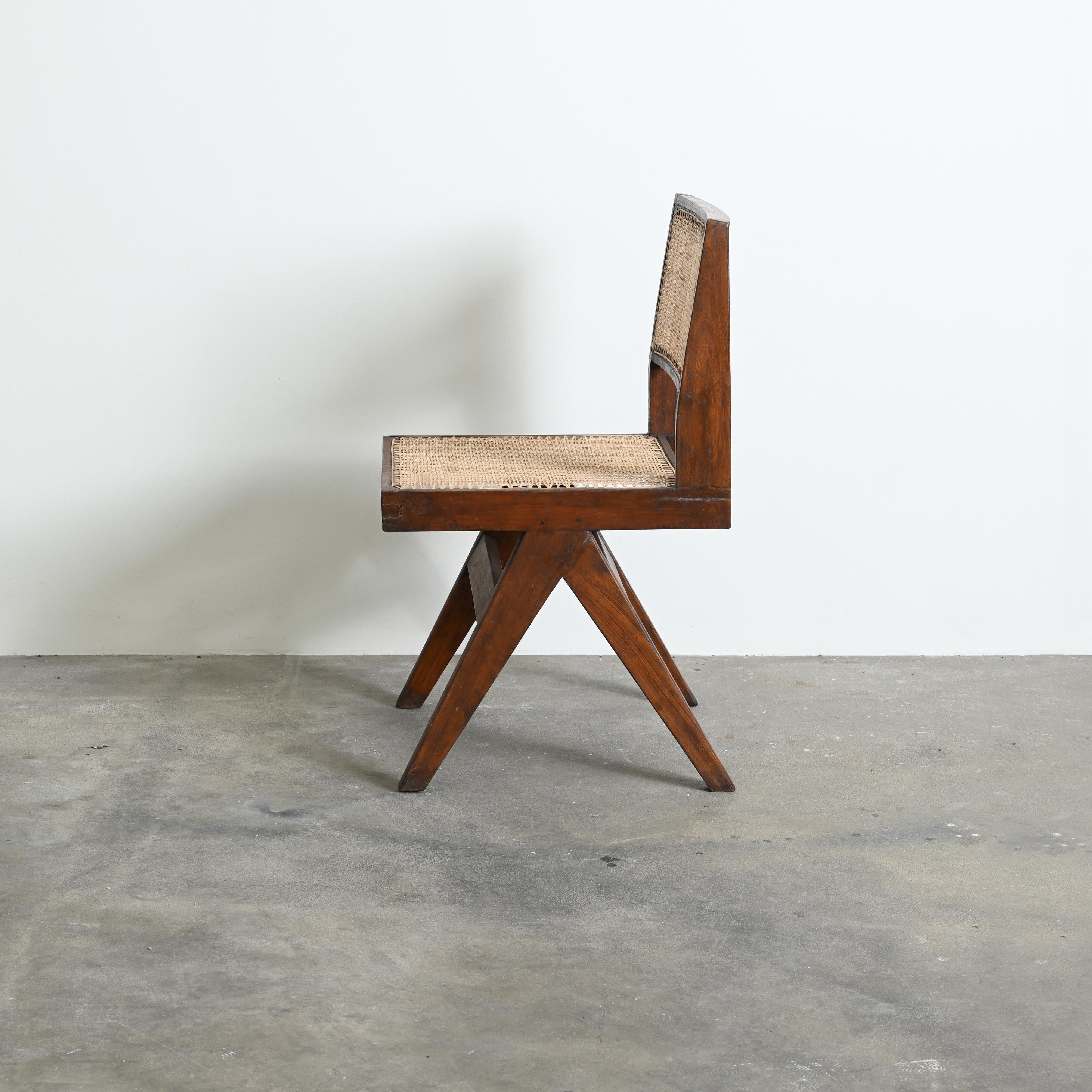 Pierre Jeanneret PJ-SI-25-A, Paar Stühle, authentisch, Mid-Century Chandigarh im Angebot 8