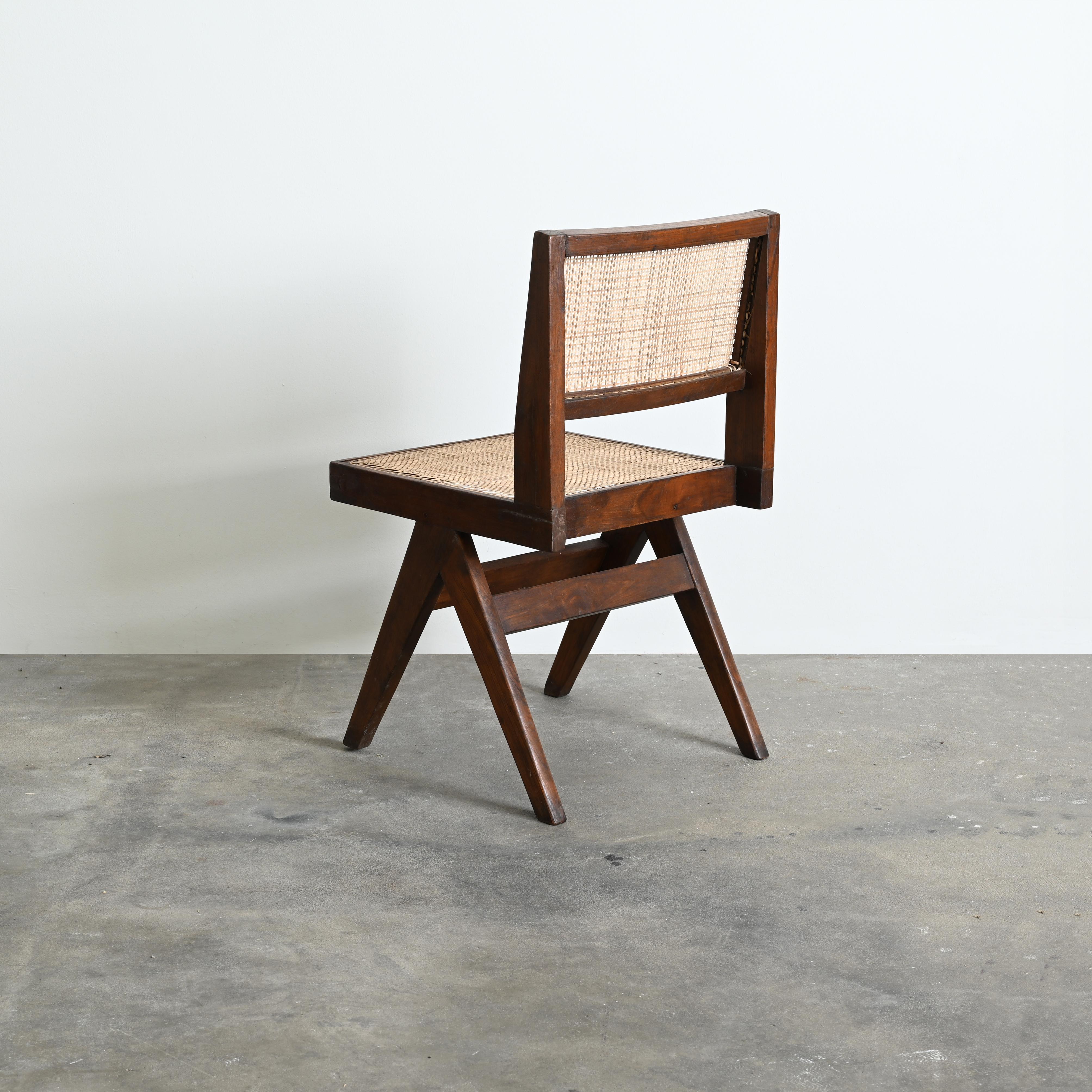 Pierre Jeanneret PJ-SI-25-A, Paar Stühle, authentisch, Mid-Century Chandigarh im Angebot 9