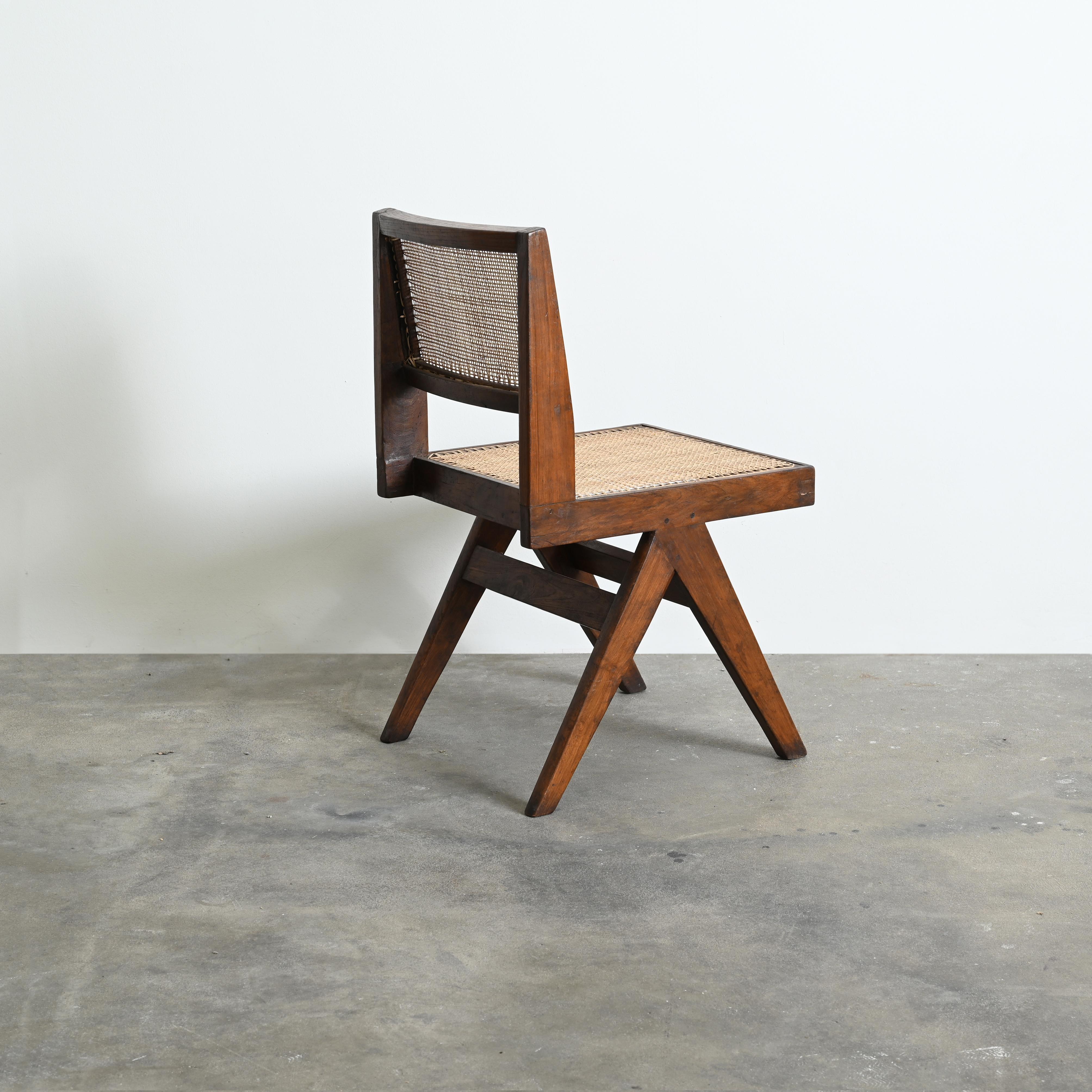 Pierre Jeanneret PJ-SI-25-A, Paar Stühle, authentisch, Mid-Century Chandigarh im Angebot 11