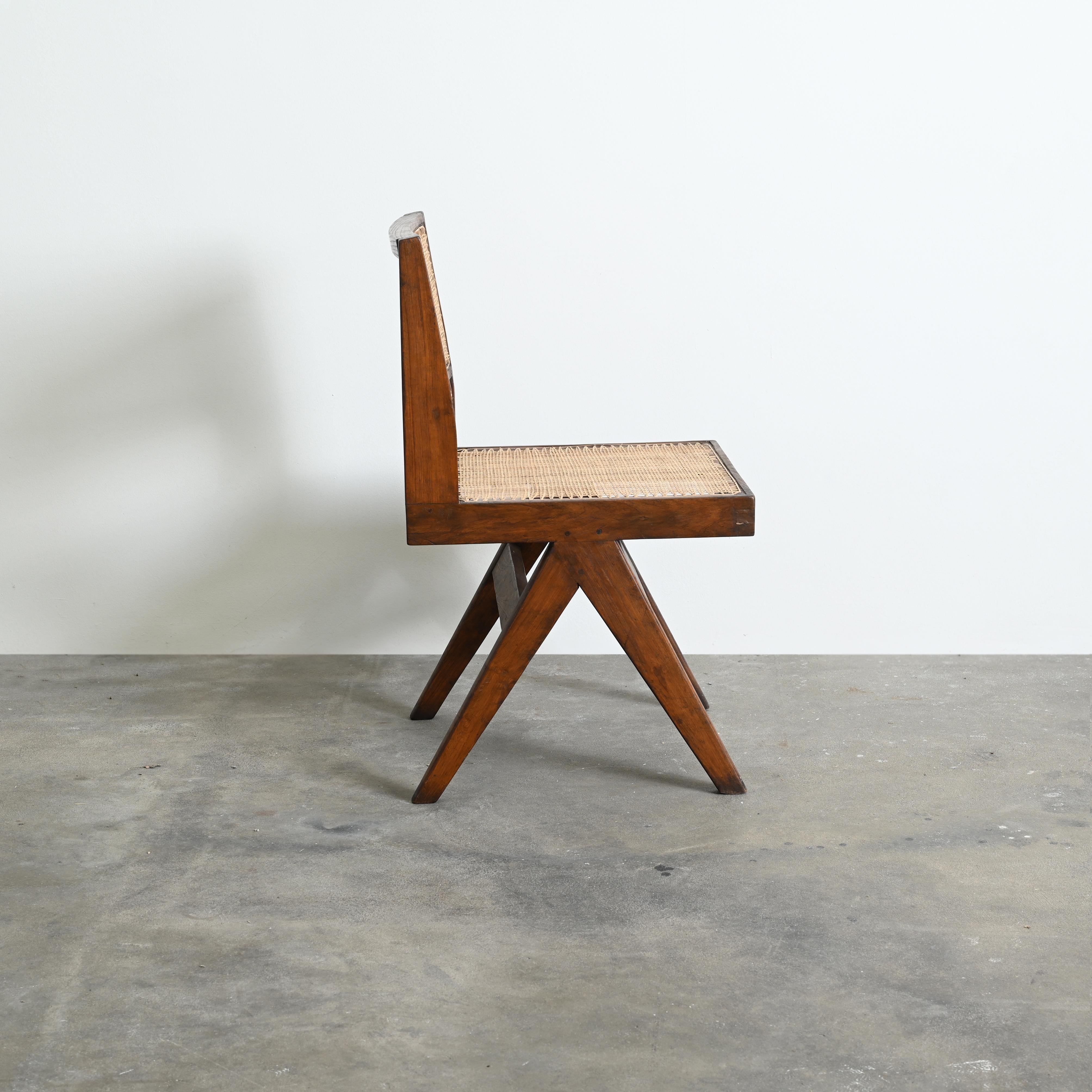 Pierre Jeanneret PJ-SI-25-A, Paar Stühle, authentisch, Mid-Century Chandigarh im Angebot 12