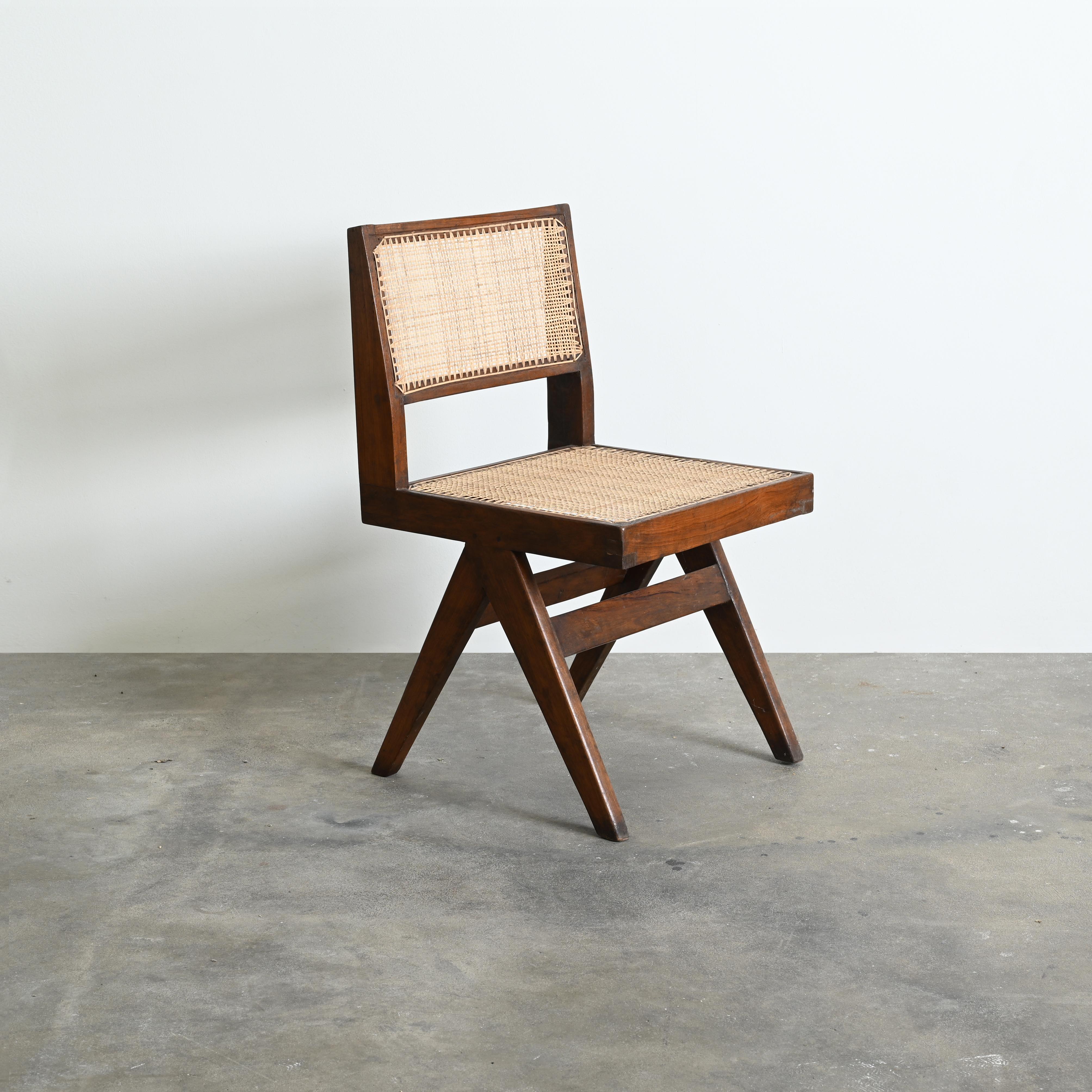 Pierre Jeanneret PJ-SI-25-A, Paar Stühle, authentisch, Mid-Century Chandigarh im Angebot 13