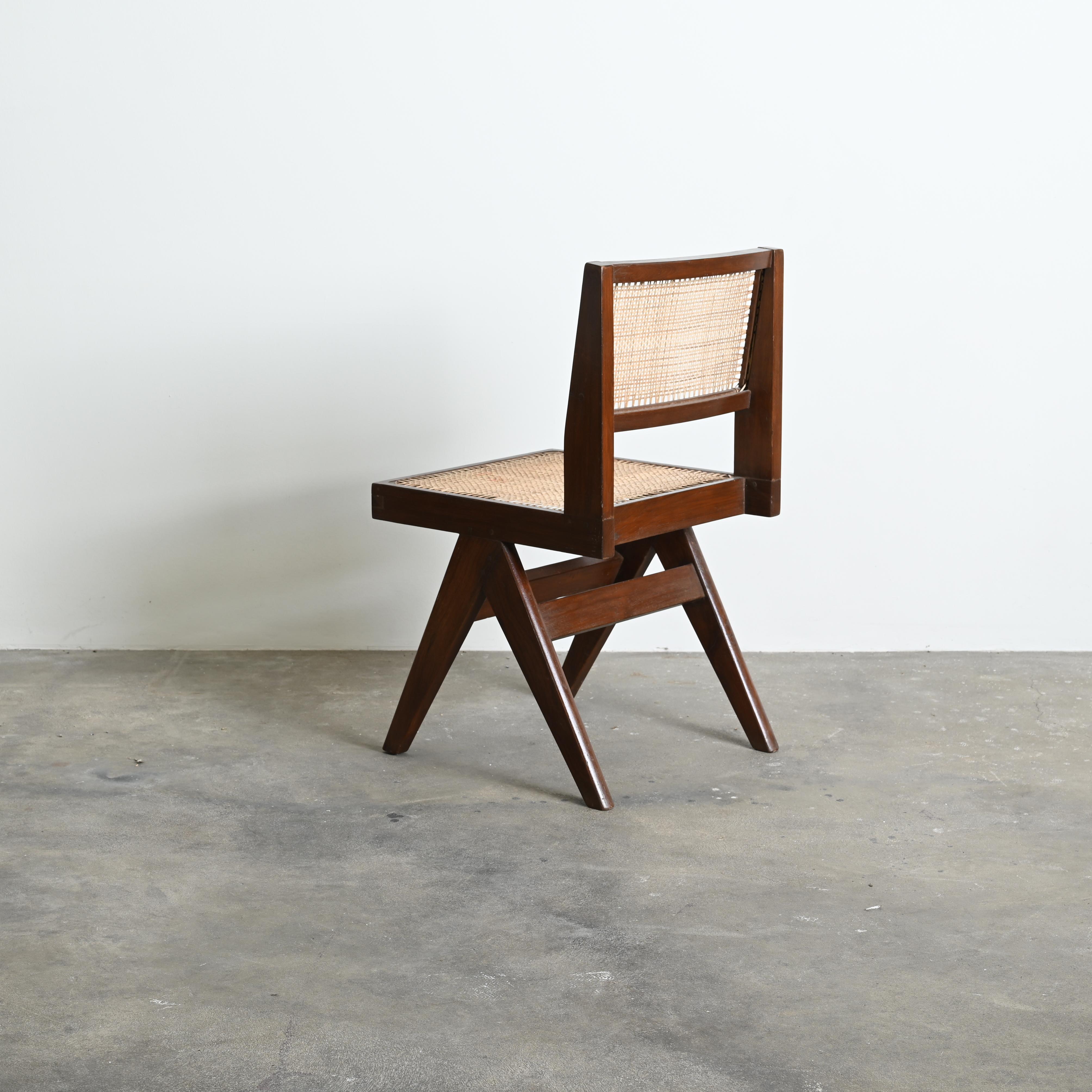 Pierre Jeanneret PJ-SI-25-A, Paar Stühle, authentisch, Mid-Century Chandigarh (Indisch) im Angebot