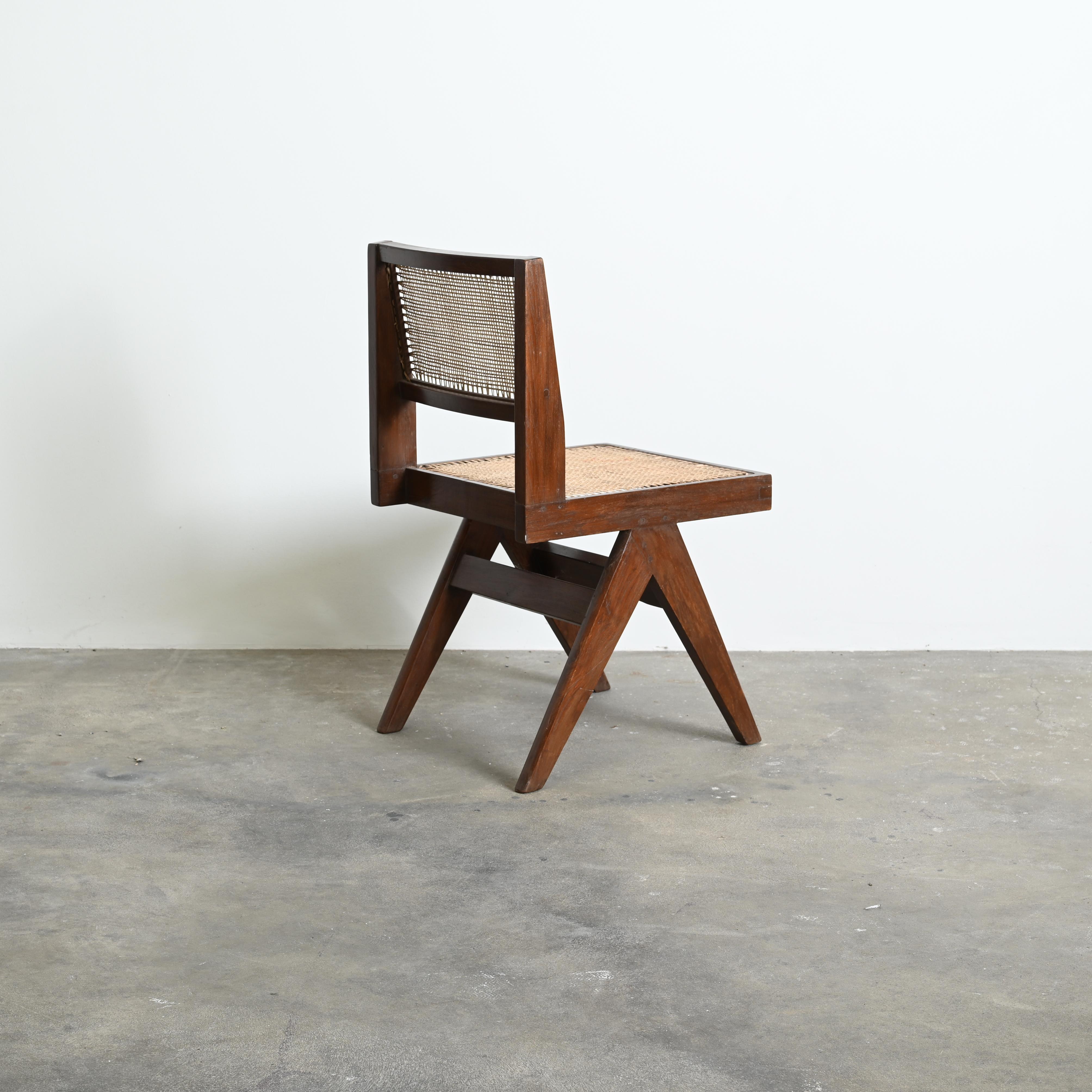 Mid-20th Century Pierre Jeanneret PJ-SI-25-A Pair of Chairs / Authentic Mid-Century Chandigarh For Sale