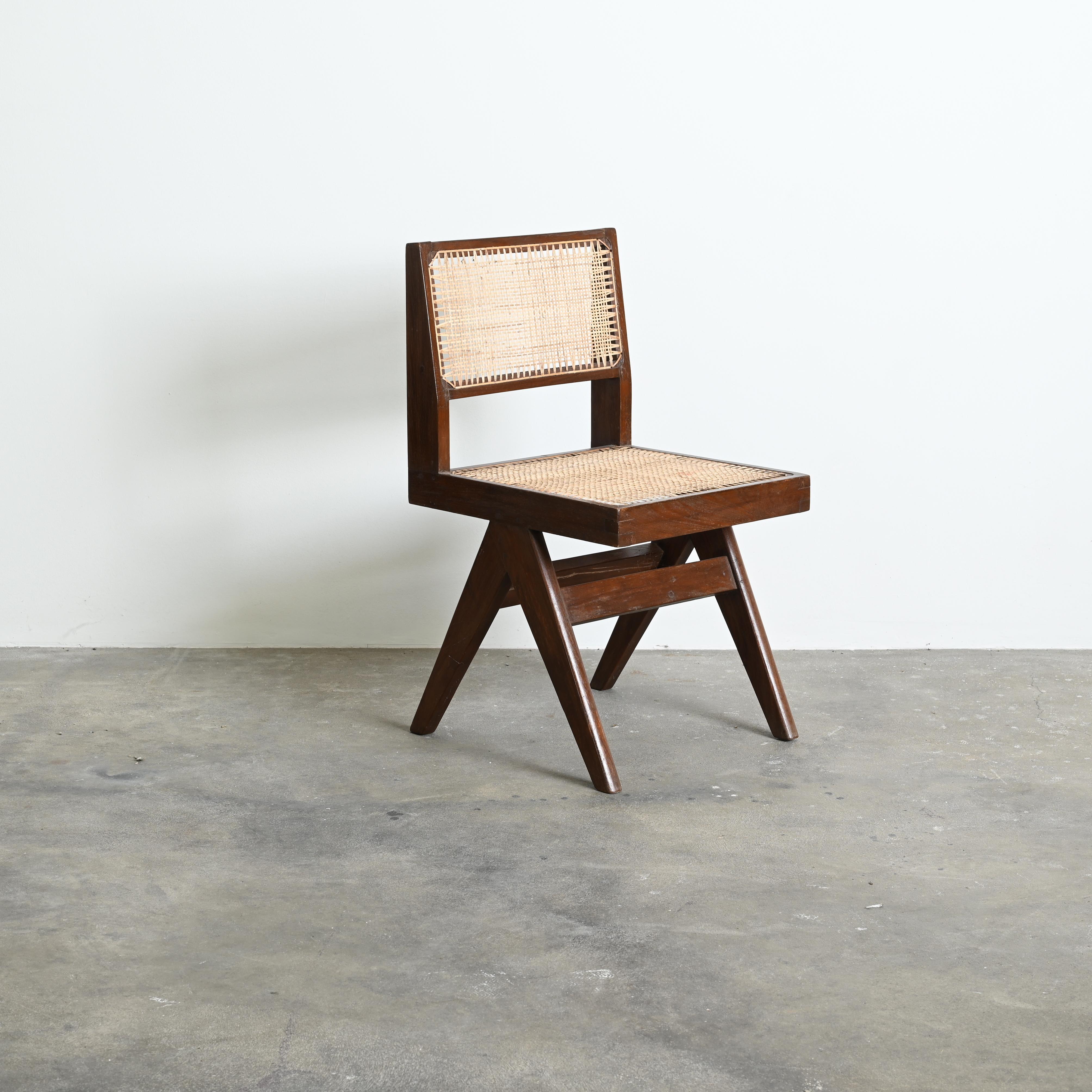 Pierre Jeanneret PJ-SI-25-A, Paar Stühle, authentisch, Mid-Century Chandigarh im Angebot 1