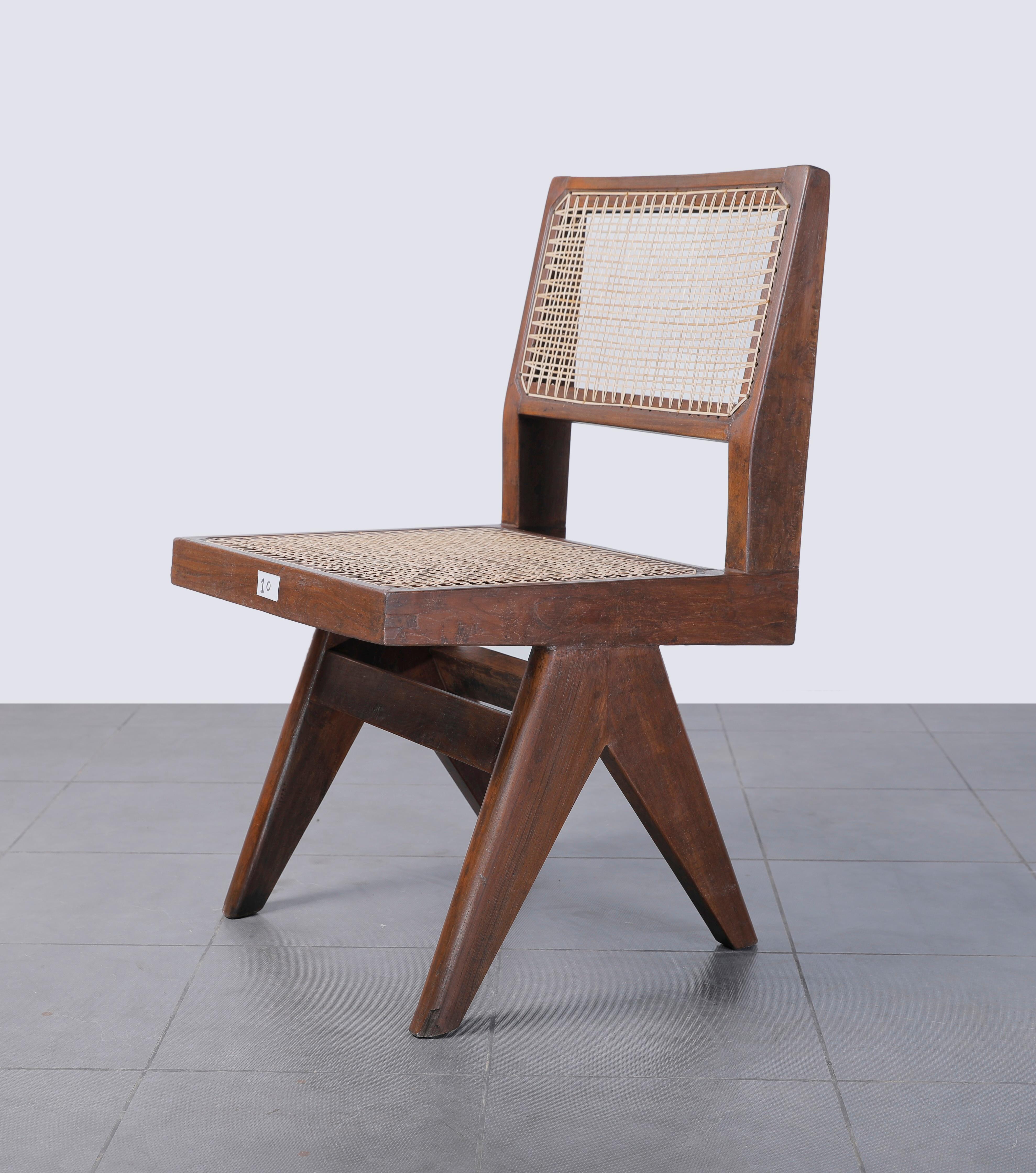 Pierre Jeanneret Pj-SI-25-A Set of 10  / Authentic Mid-Century Modern Chandigarh For Sale 4