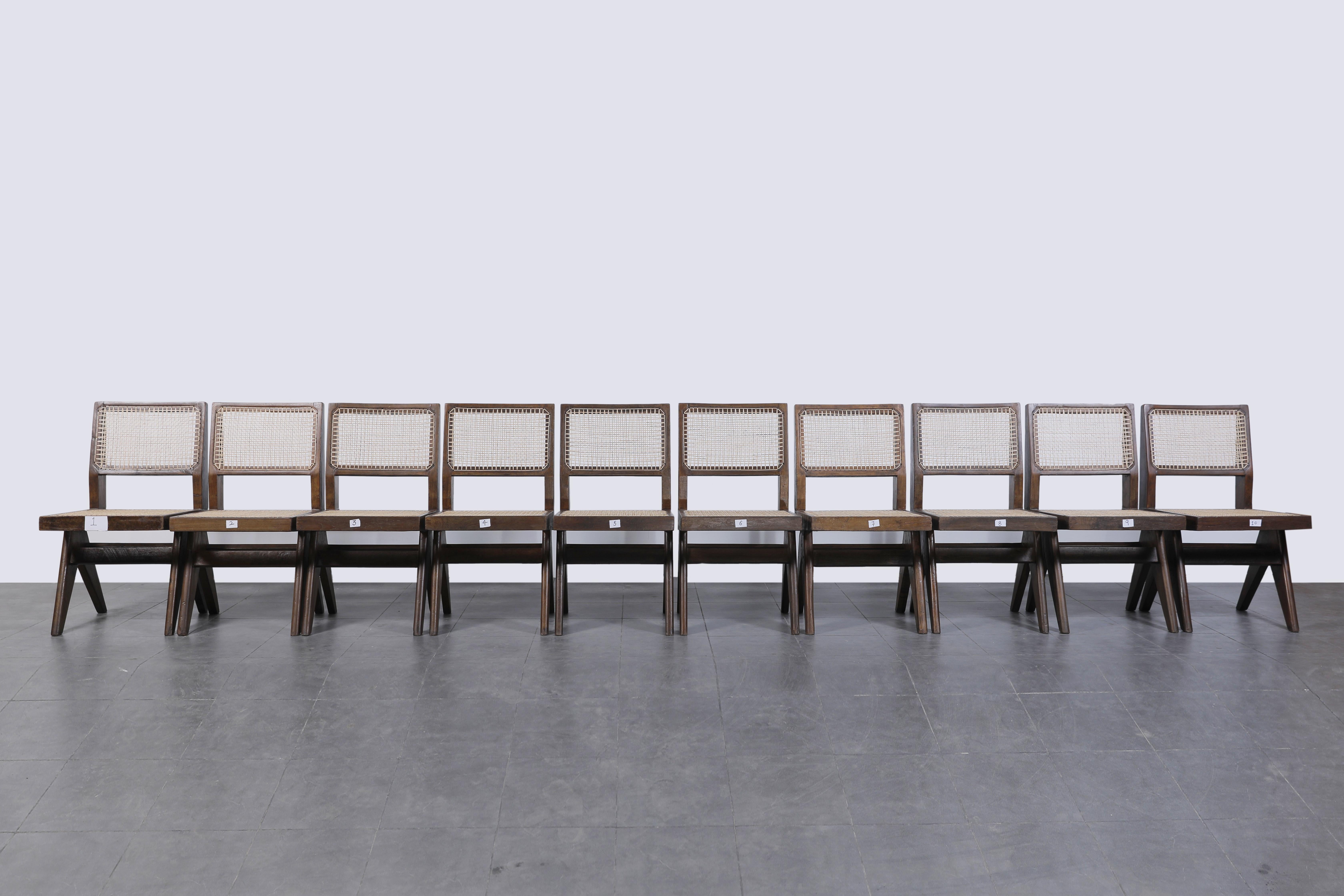 Pierre Jeanneret Pj-SI-25-A Lote de 10  / Auténtica Chandigarh Moderna de Mediados de Siglo en venta 4