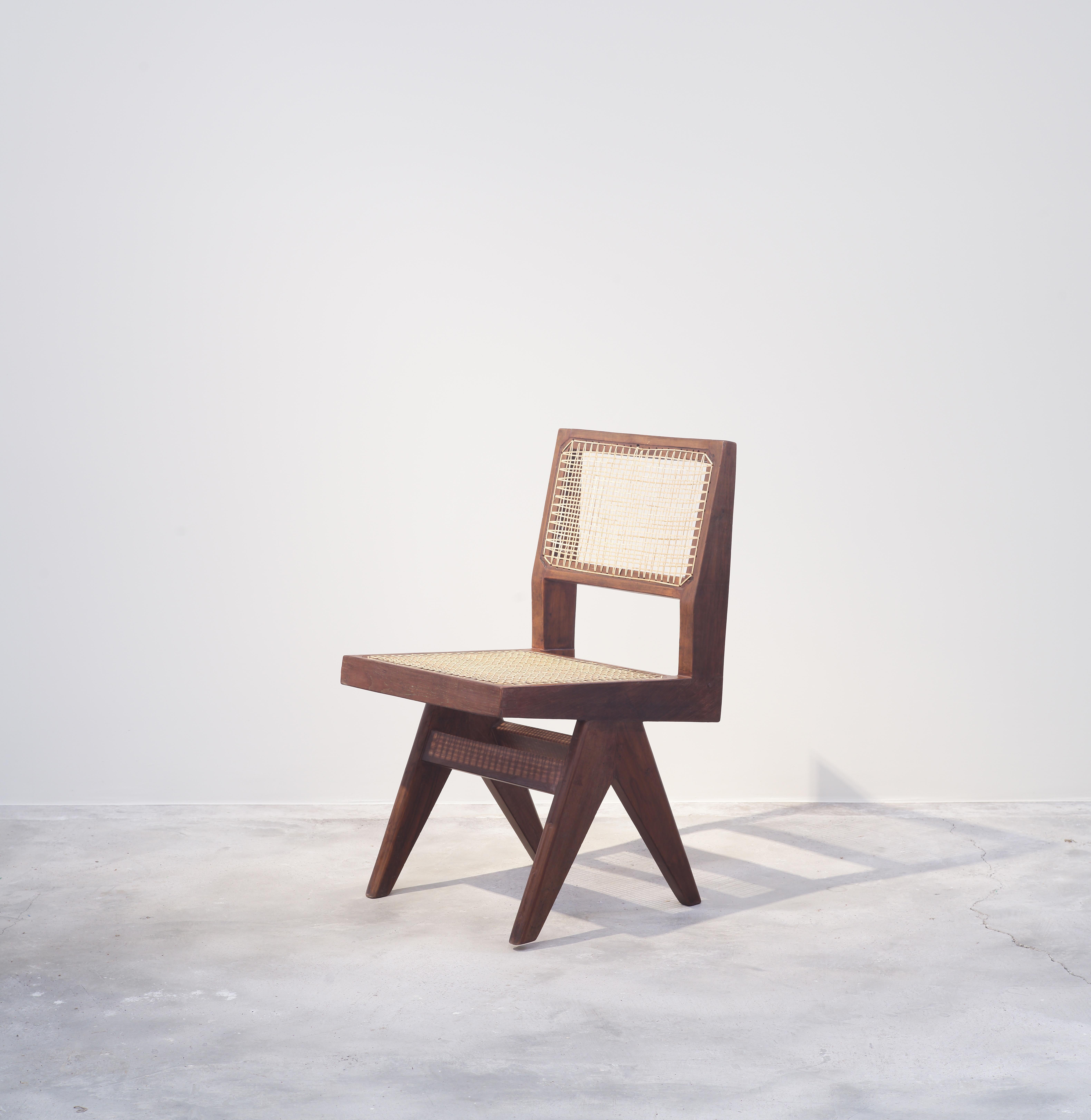 Indian Pierre Jeanneret Pj-SI-25-A Set of 10  / Authentic Mid-Century Modern Chandigarh For Sale