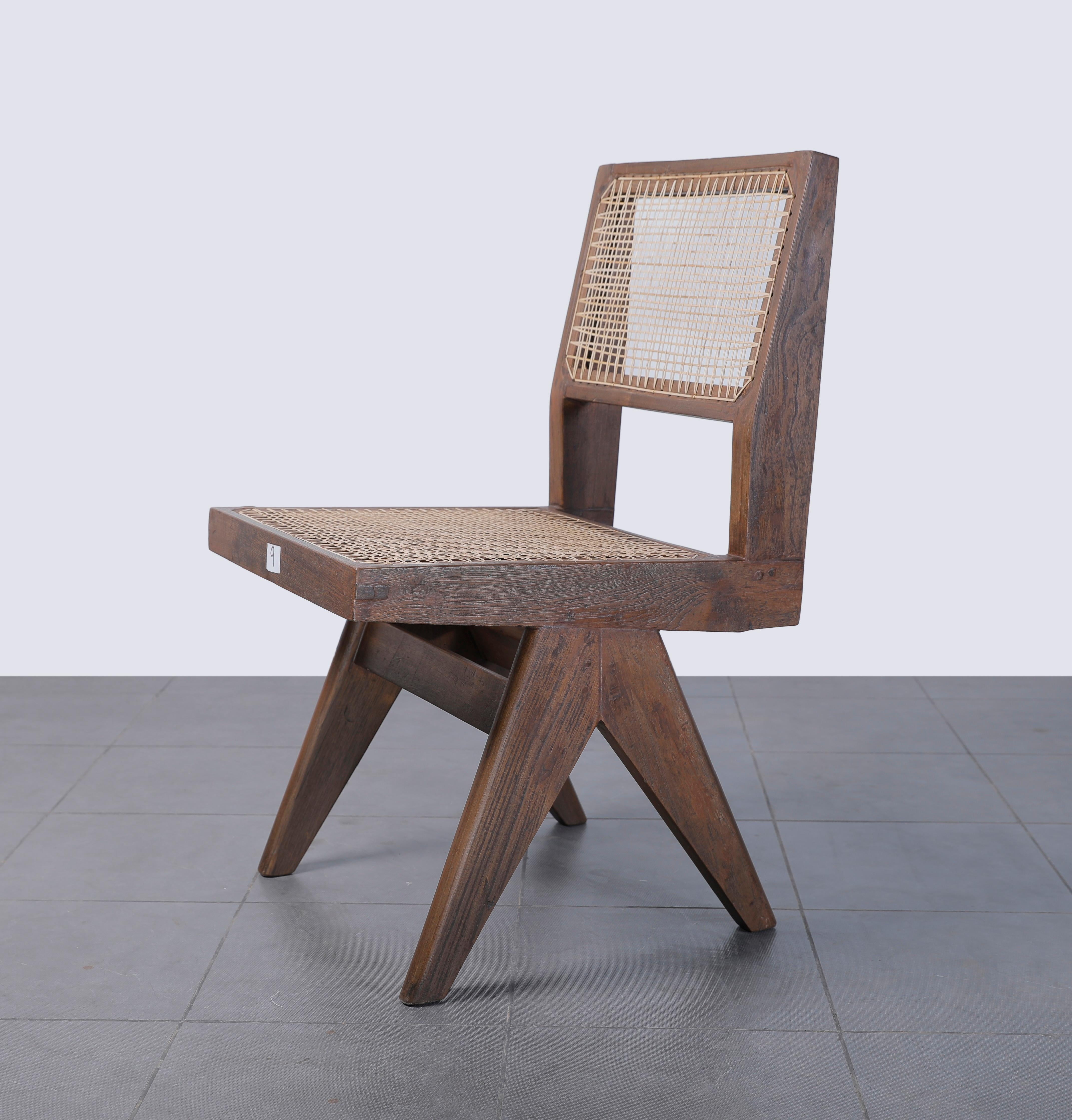 Pierre Jeanneret Pj-SI-25-A Set of 10  / Authentic Mid-Century Modern Chandigarh For Sale 3