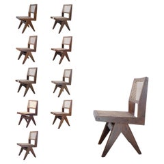 Pierre Jeanneret Pj-SI-25-A Set of 10  / Authentic Mid-Century Modern Chandigarh
