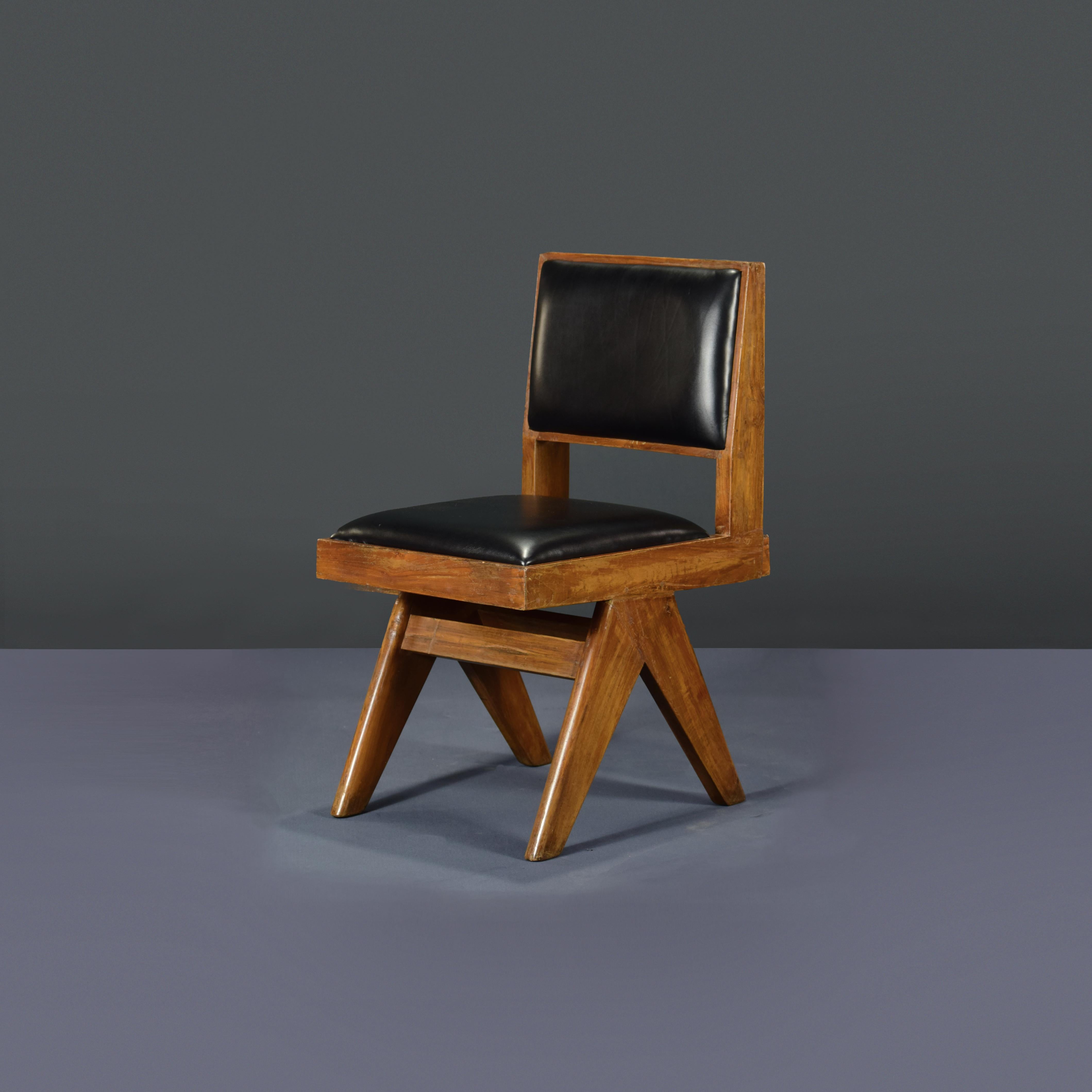 Pierre Jeanneret PJ-SI-25-E Chaise d'étudiant/Authentique Mid-Century Modern en vente 1