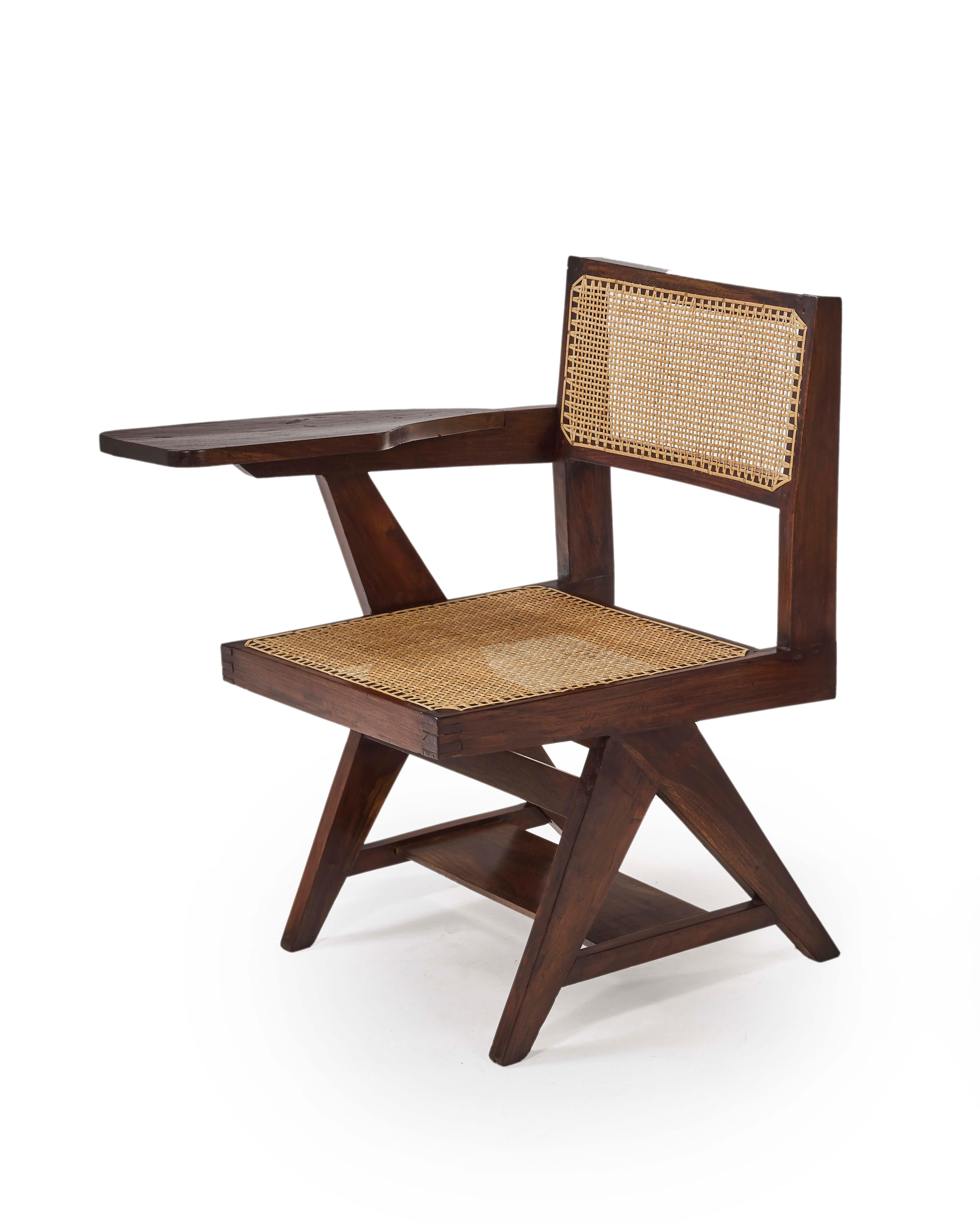 Indian Pierre Jeanneret, PJ-SI-26-A, Writing Chair For Sale