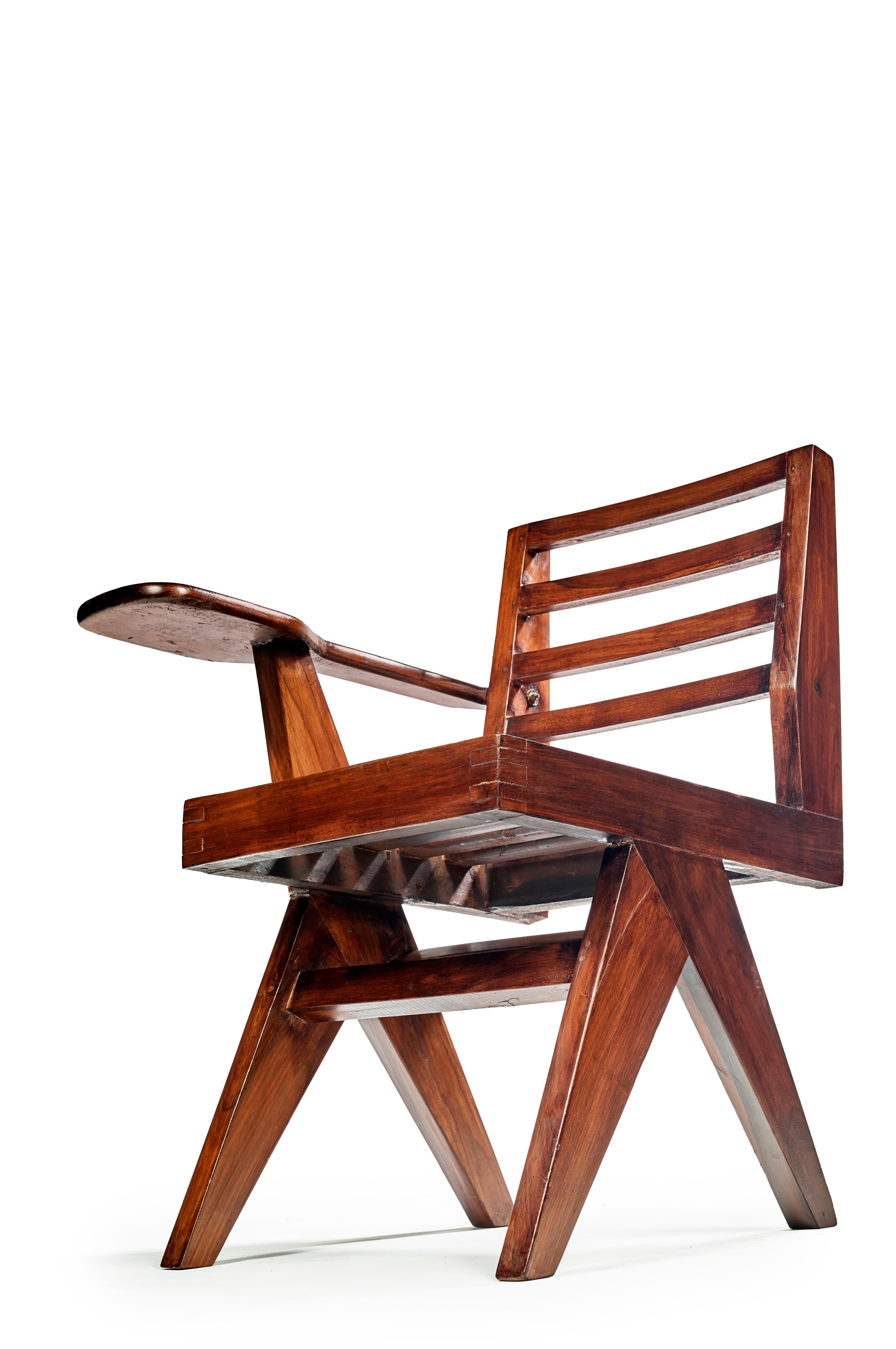 Indian Pierre Jeanneret, PJ-SI-26-G, Writing Chair