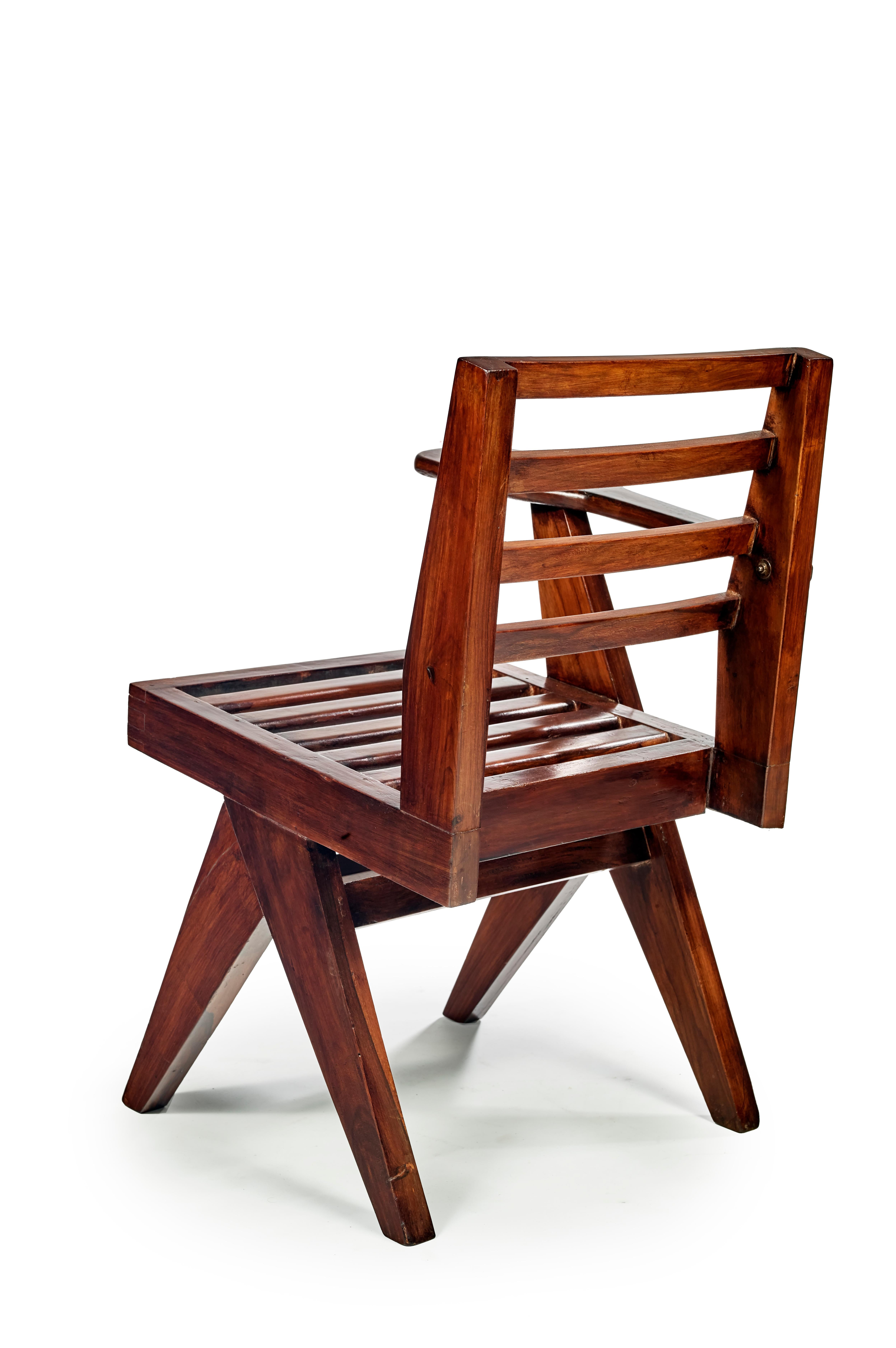 Pierre Jeanneret, PJ-SI-26-G, Writing Chair In Good Condition In Paris, FR