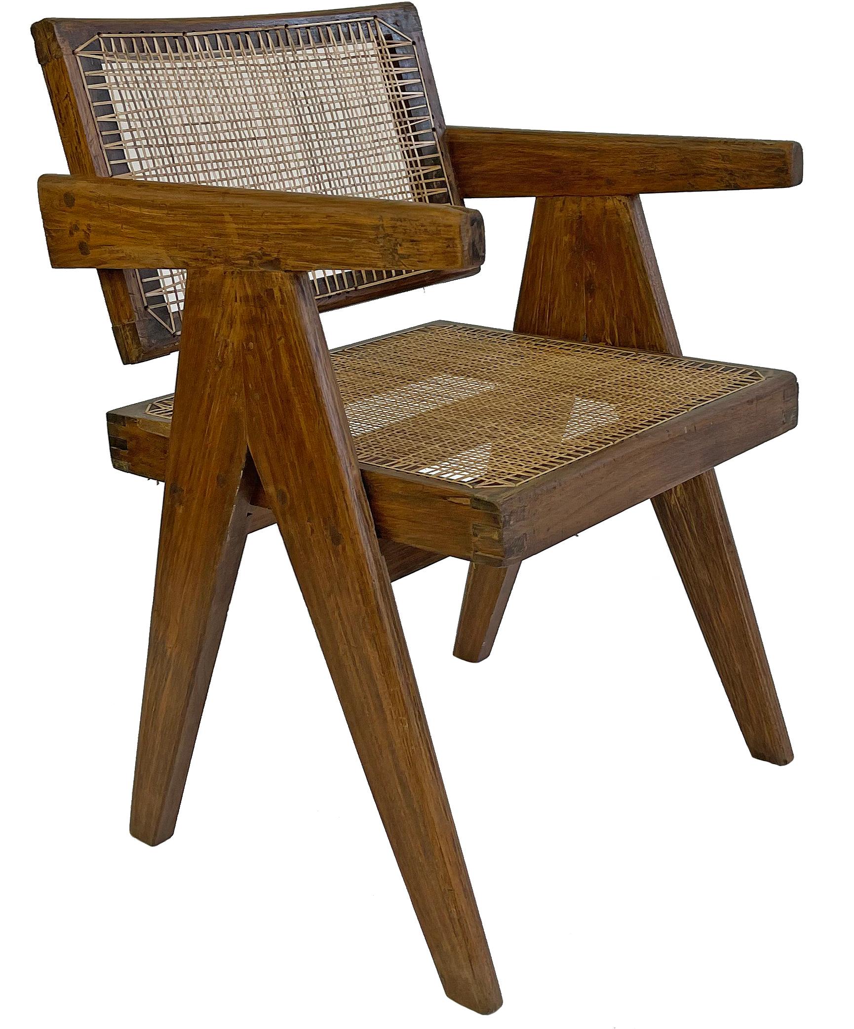 Pierre Jeanneret PJ-SI-28-A Dining Chairs Set of 10 in Teak 3