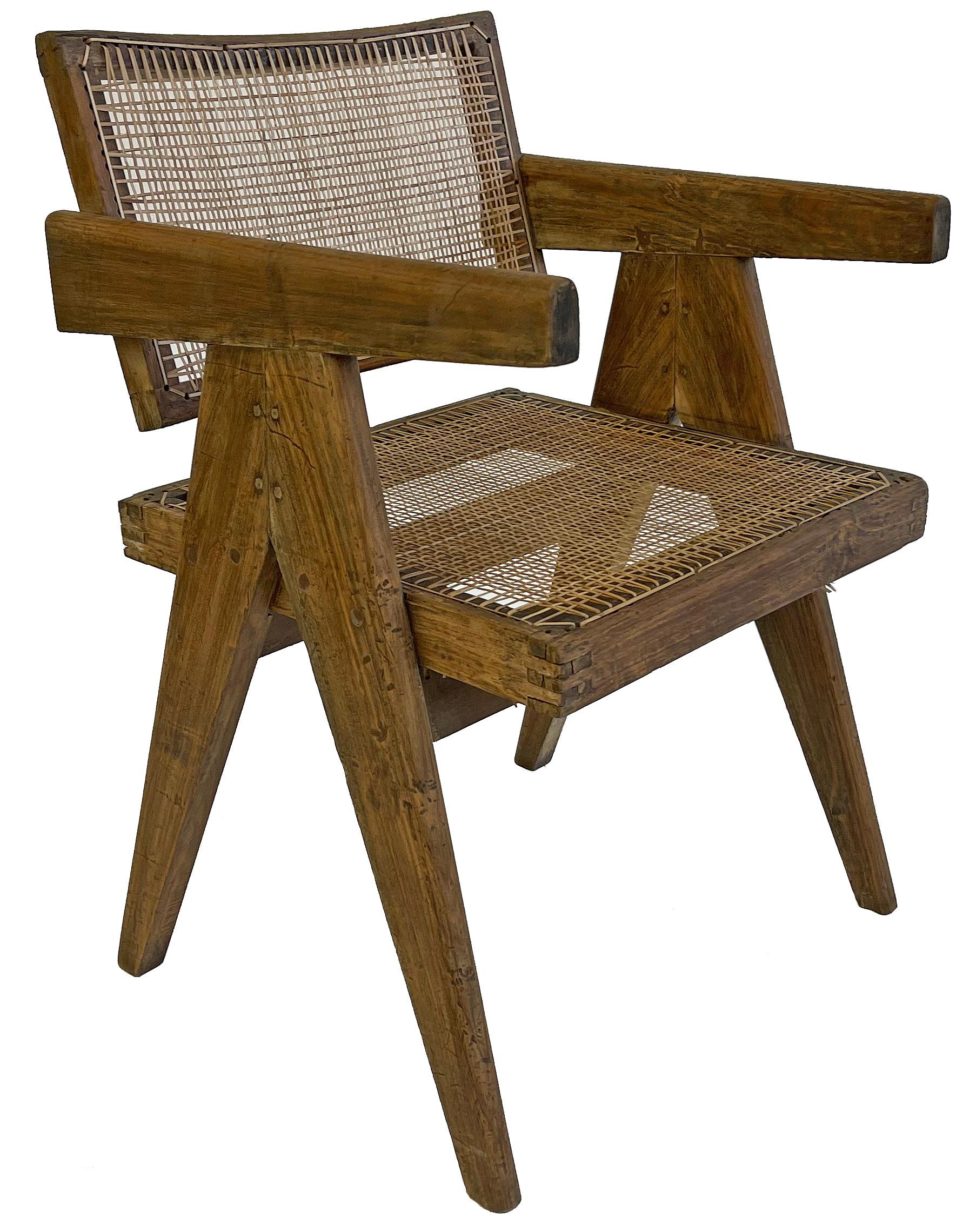 Pierre Jeanneret PJ-SI-28-A Dining Chairs Set of 10 in Teak 4