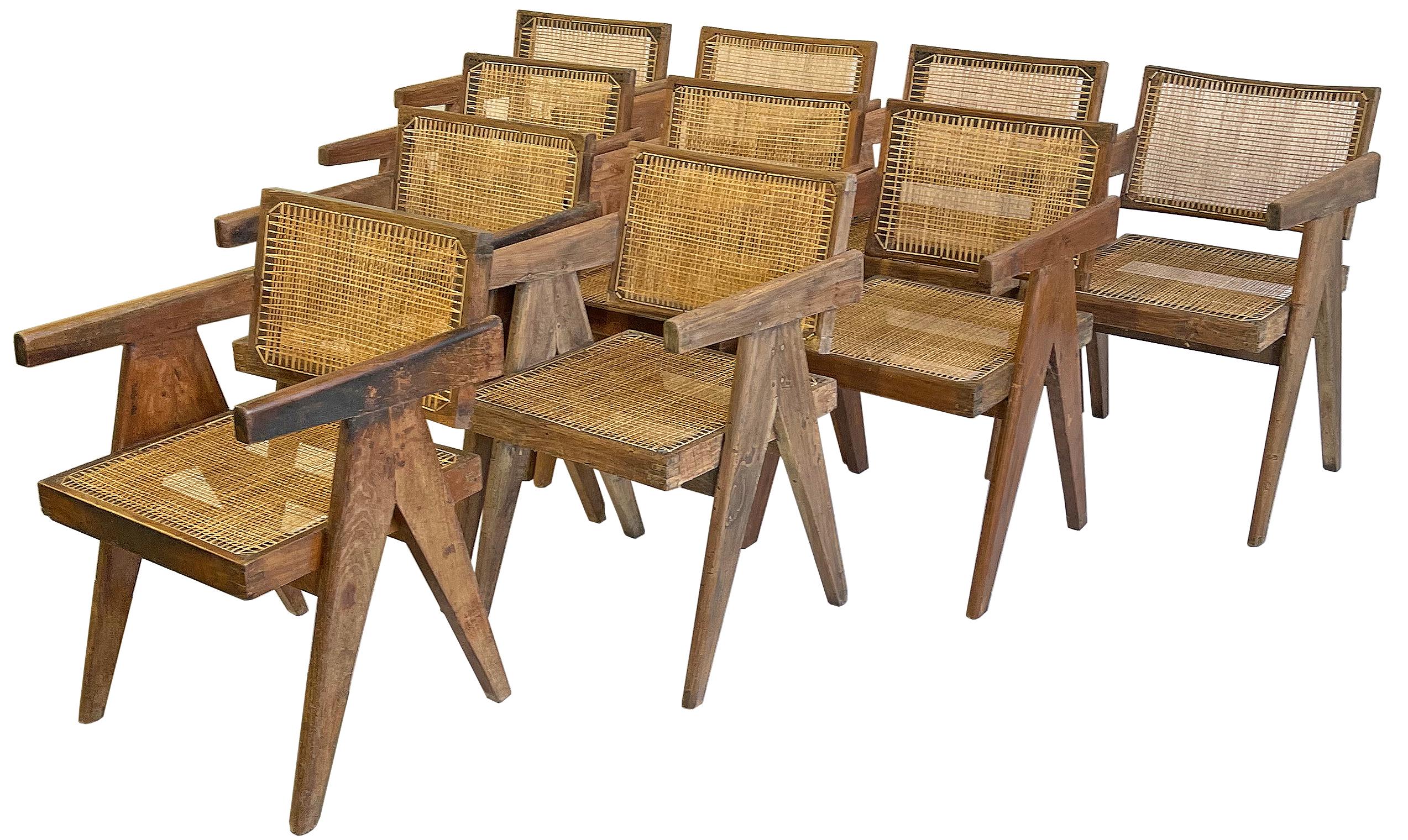 A very nice true matched set of Pierre Jeanneret PJ-SI-28-A 