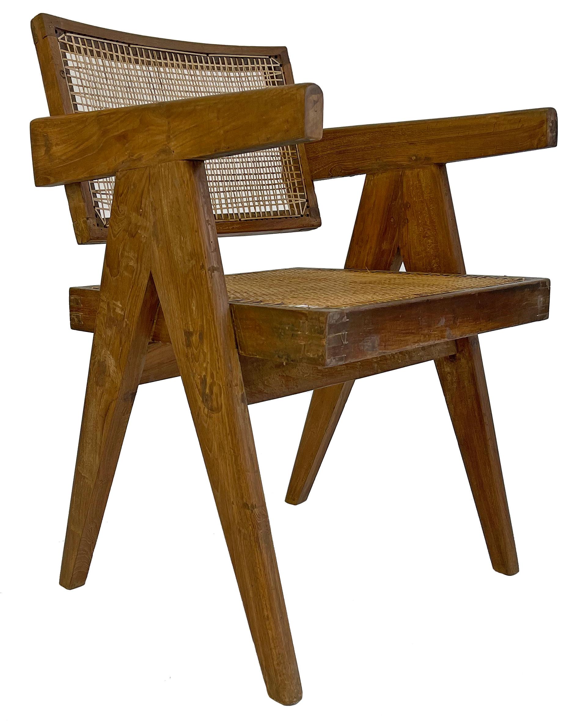 Mid-20th Century Pierre Jeanneret PJ-SI-28-A Dining Chairs Set of 10 in Teak