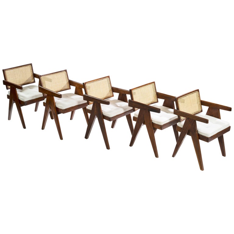 Pierre Jeanneret, PJ-SI-28-A, Office Armchair, Chandigarh, circa 1955 For Sale