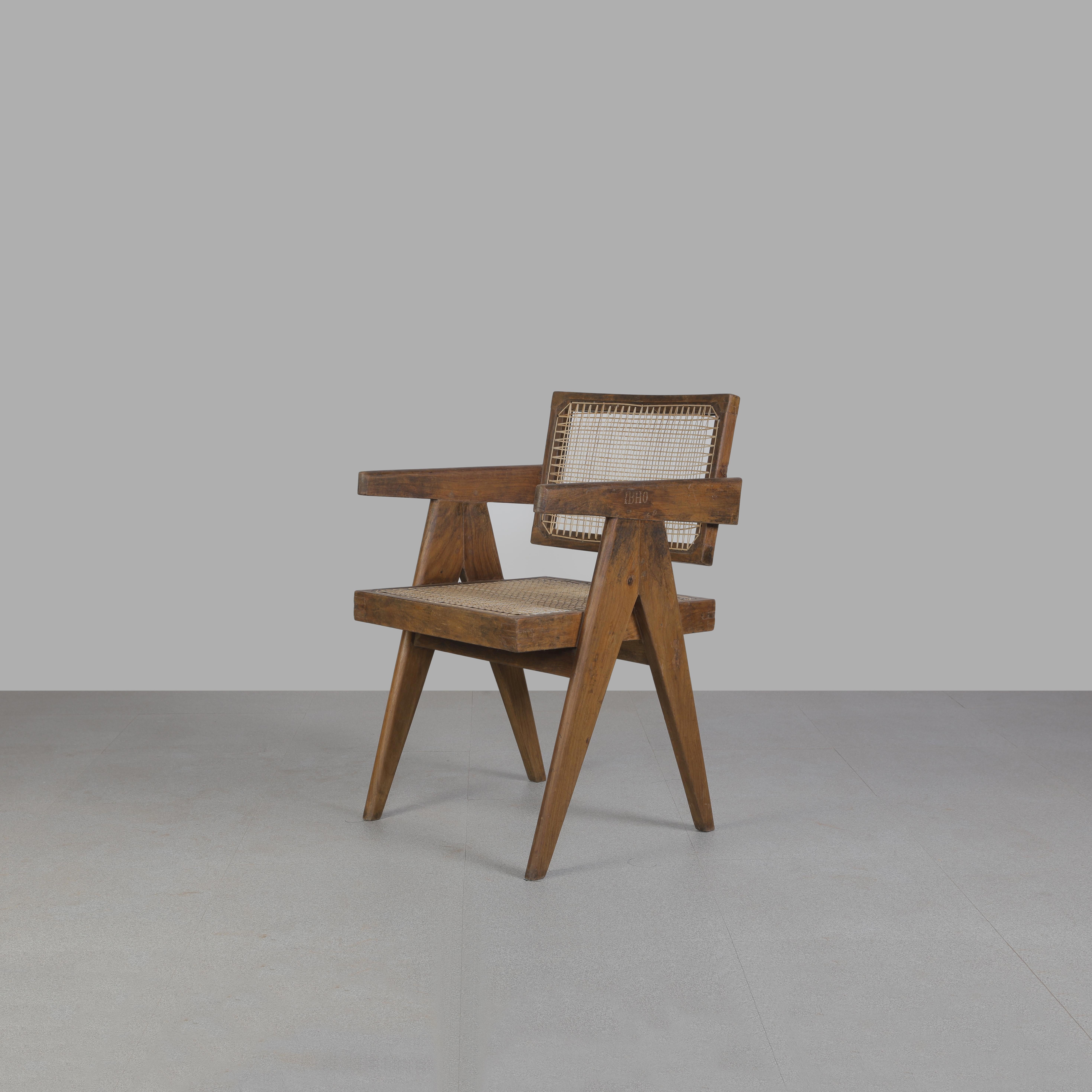 Pierre Jeanneret PJ-SI-28-A: 12er-Set Stühle, authentisch, Mid-Century Modern (Indisch) im Angebot