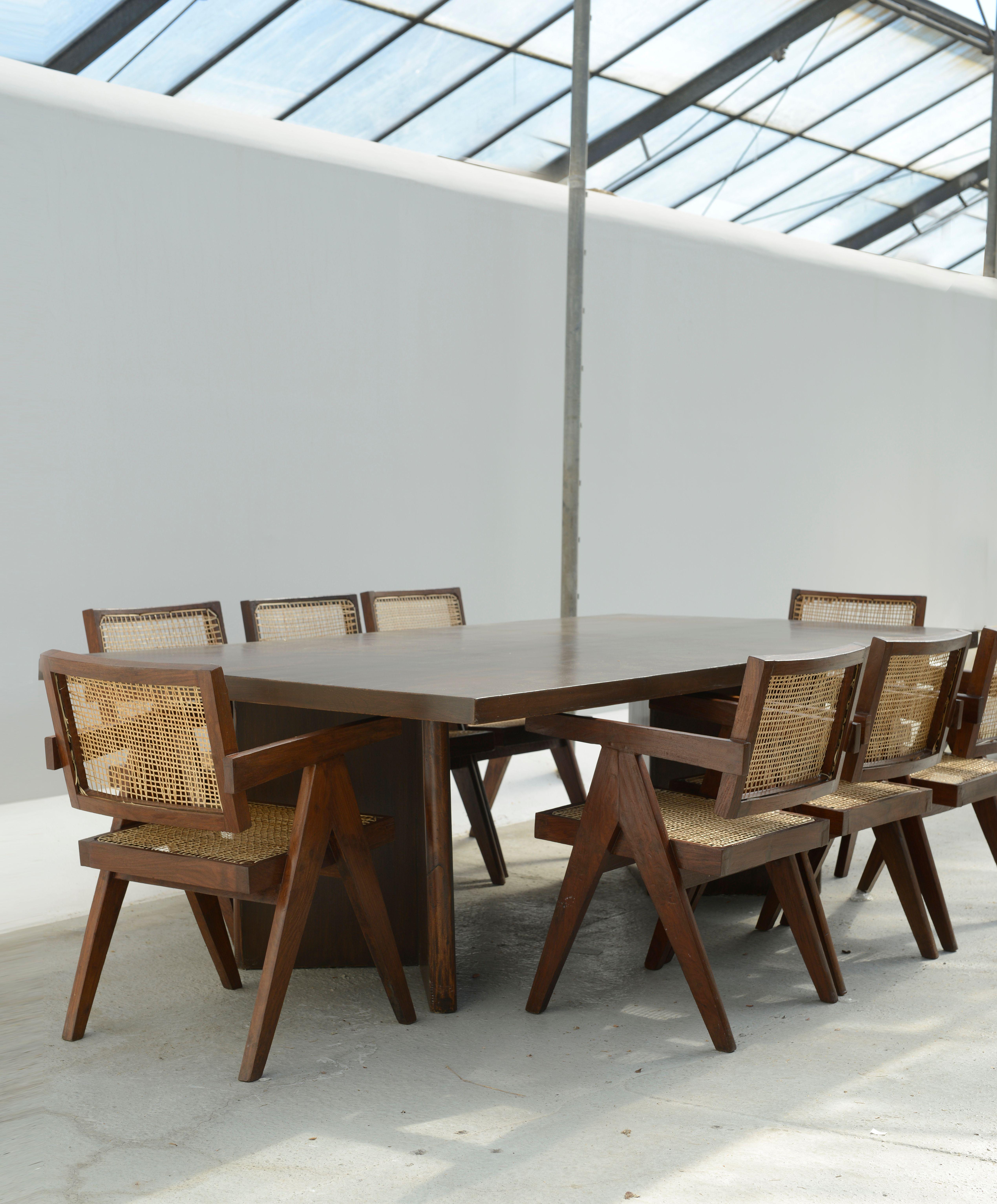 Pierre Jeanneret PJ-SI-28-A Set of 8 Chairs / Authentic Mid-Century Modern In Good Condition In Zürich, CH
