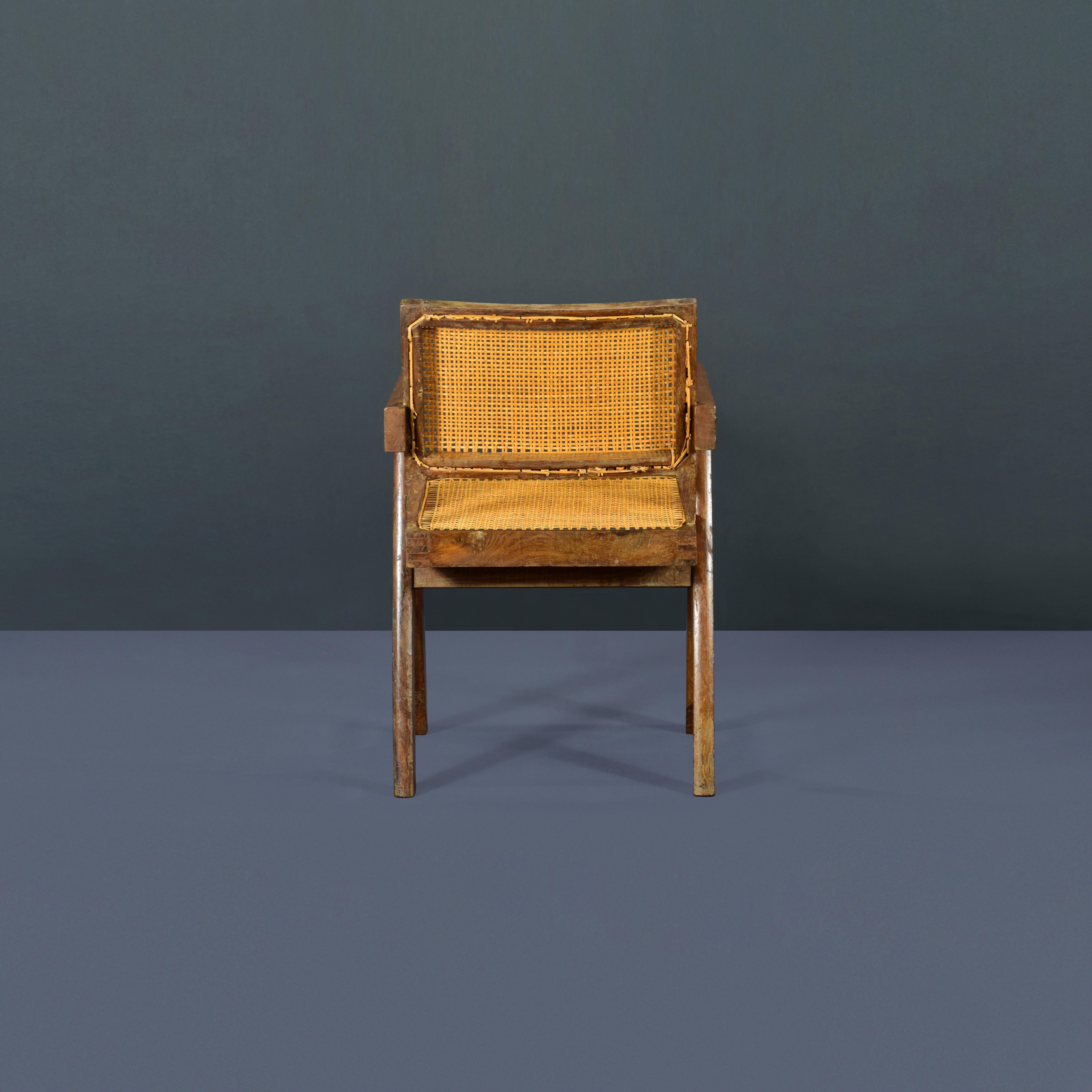 Pierre Jeanneret PJ-SI-28-B Sessel / Authentischer Mid-Century Modern Sessel (Mitte des 20. Jahrhunderts) im Angebot