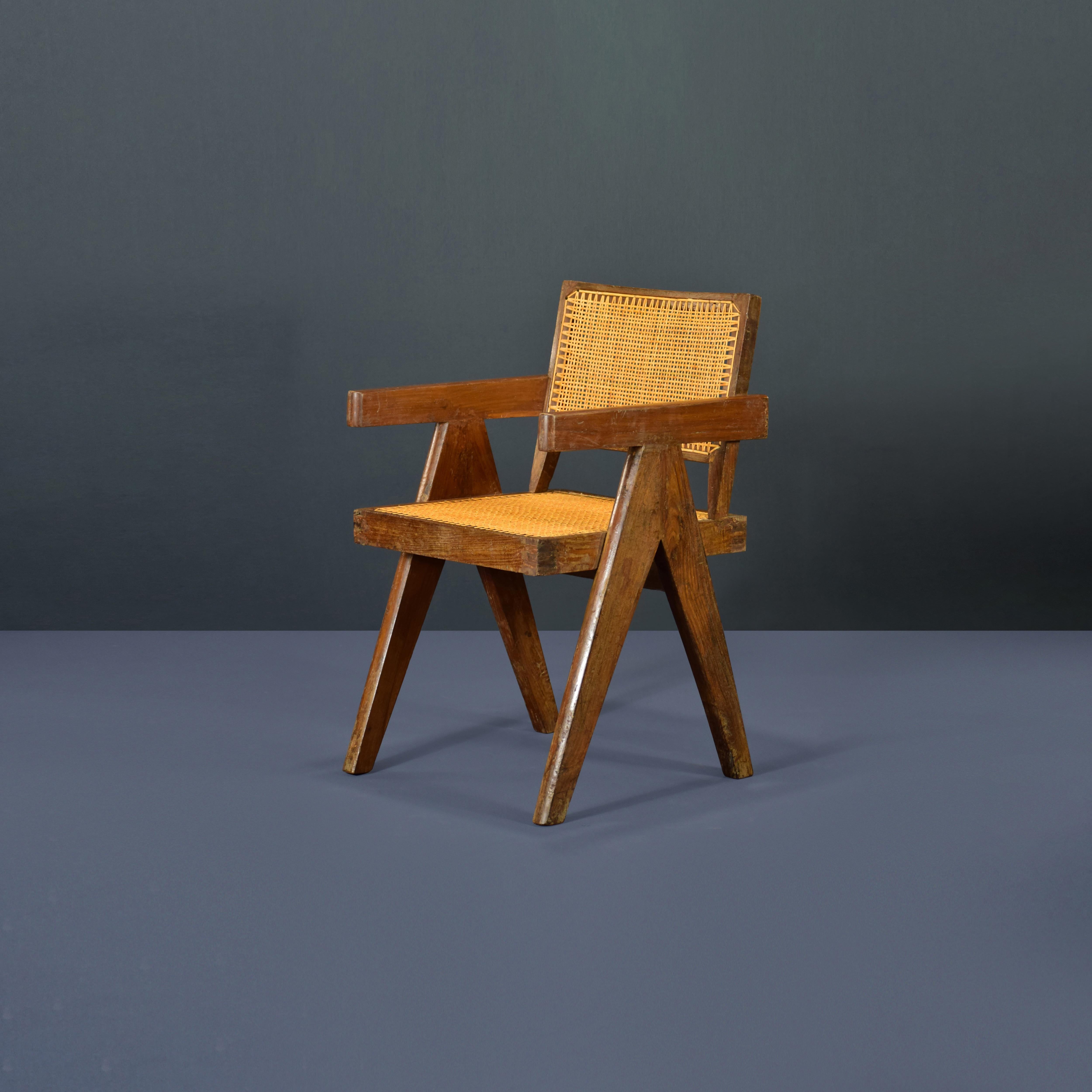 Pierre Jeanneret PJ-SI-28-B Sessel / Authentischer Mid-Century Modern Sessel im Angebot 1