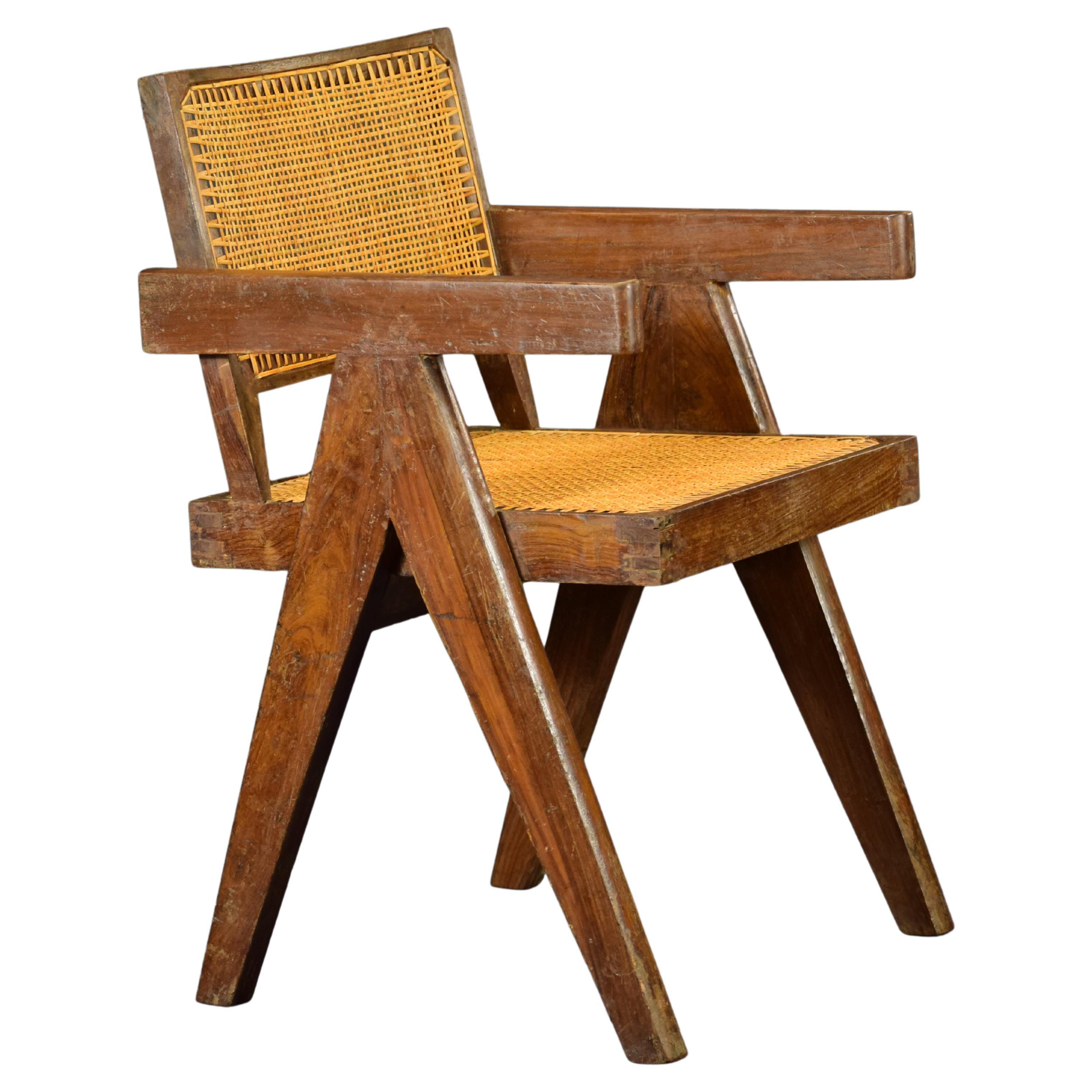 Pierre Jeanneret PJ-SI-28-B Sessel / Authentischer Mid-Century Modern Sessel im Angebot