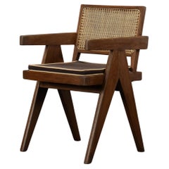 Pierre Jeanneret PJ-SI-28-B Office Armchair / Authentic Mid-Century Modern